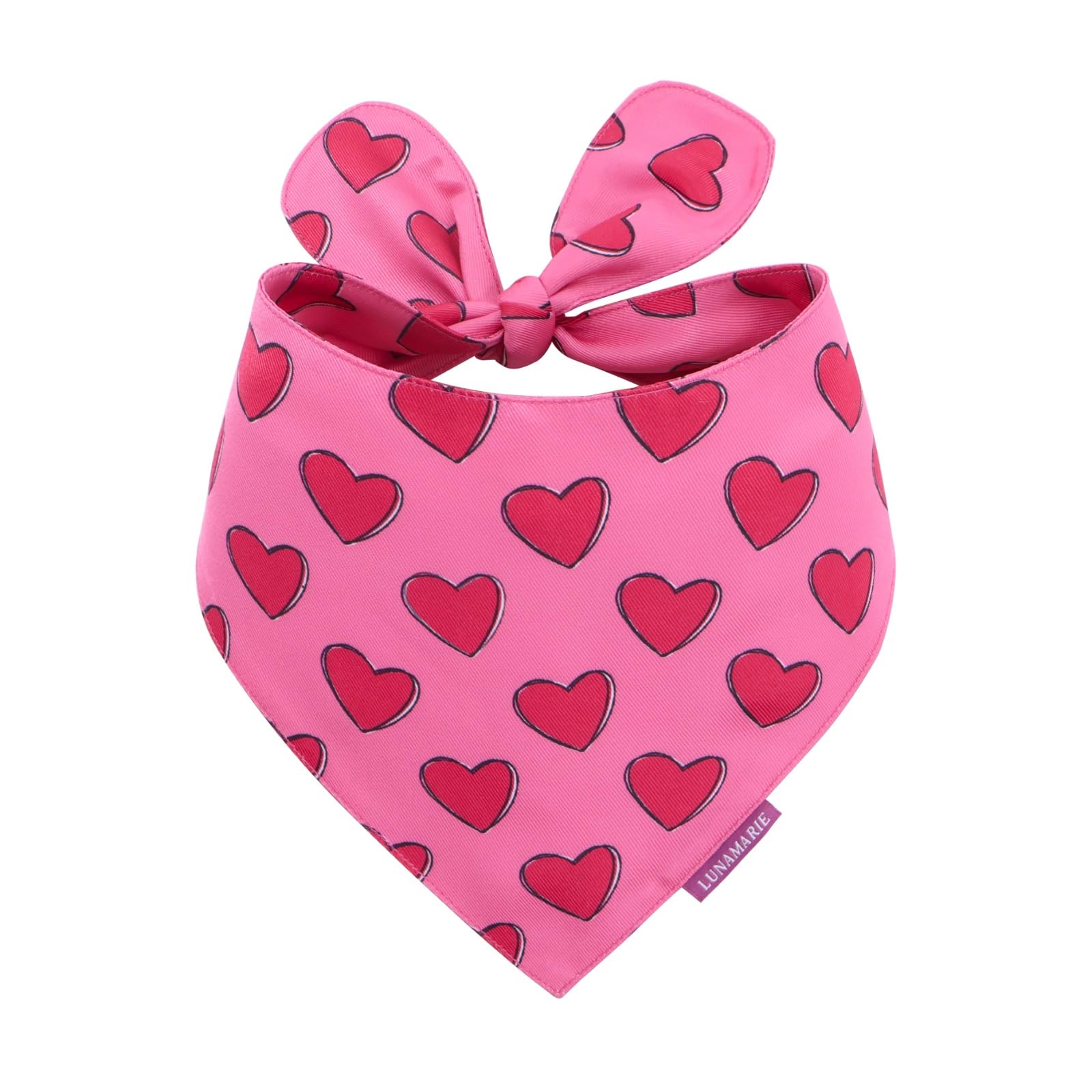 LunaMarie - Luxury Pet Birthday Bandanas -Premium & Silky Poly Fabric | 100% Handmade | Custom Shape Dual Layered (Jennifer, Lar