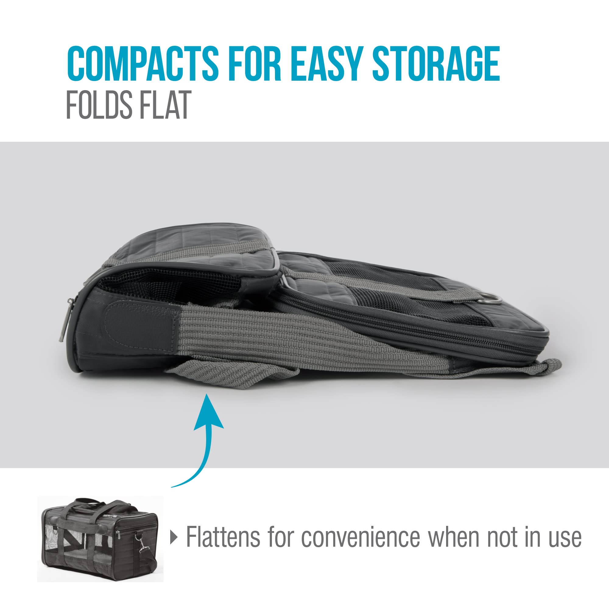 Sherpa Original Deluxe Travel Pet Carrier, Airline Approved - Charcoal Gray, Large