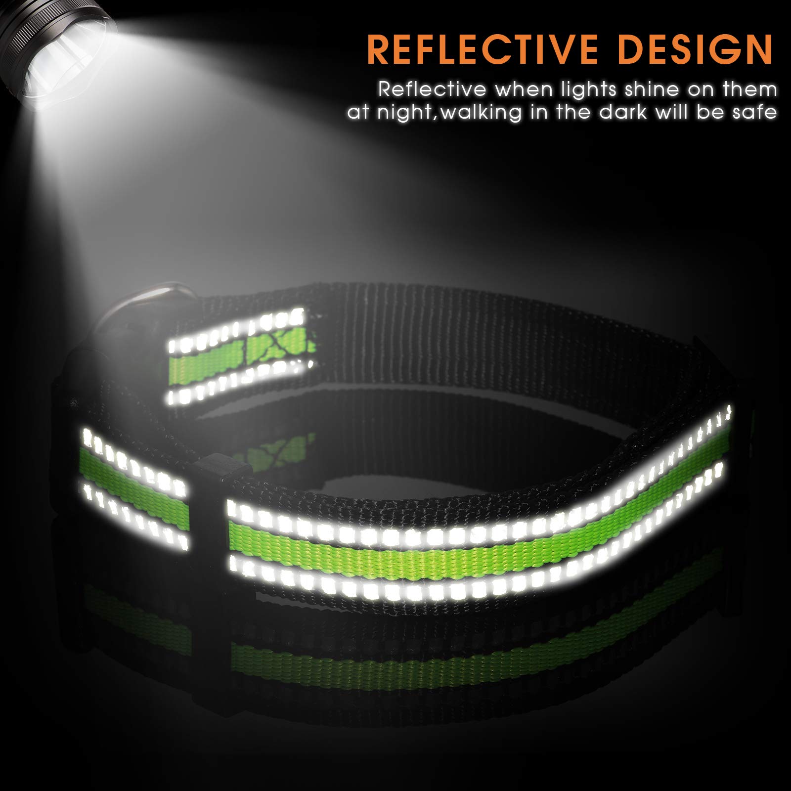 3 Pieces Dog Collar Reflective Dog Collar Nylon Dog Collar Adjustable Dog Collars Quick Release Dog Collar Pet Collars For Dogs