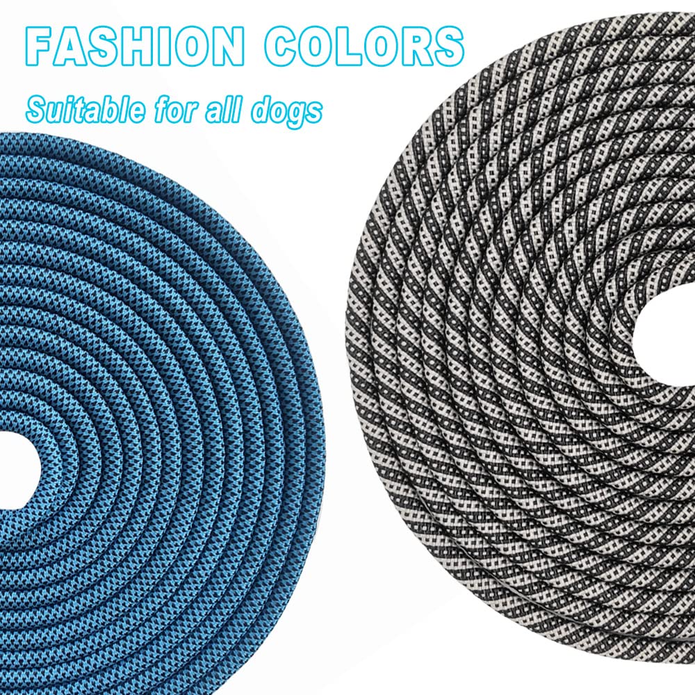 Yucforen Check Cord Dog Tie Out Long Rope Leash For Dog Training 15Ft 20Ft 26Ft 40Ft 60Ft 75Ft Obedience Recall Training Agility Lead For Large Medium Small Dogs Training, Camping, Playing, 40Ft