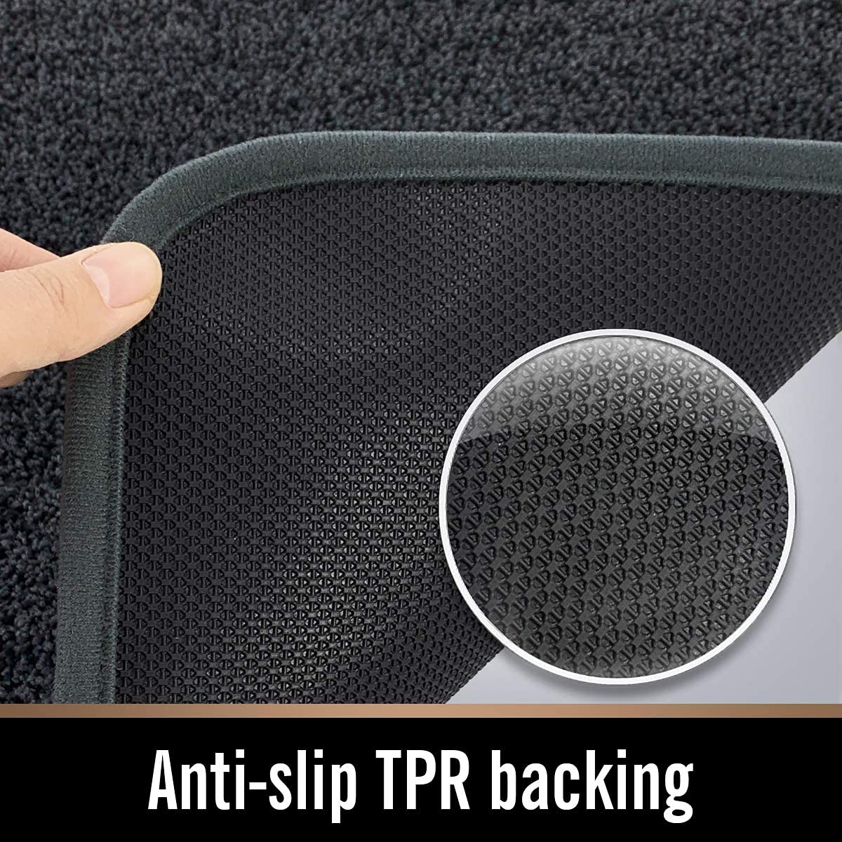 ITSOFT Dirt Trapper Indoor Door Mat & Entrance Rug for Wet Muddy Shoes and Pet Paws, Non-Slip Machine Washable, Shoe Scraper, Ab