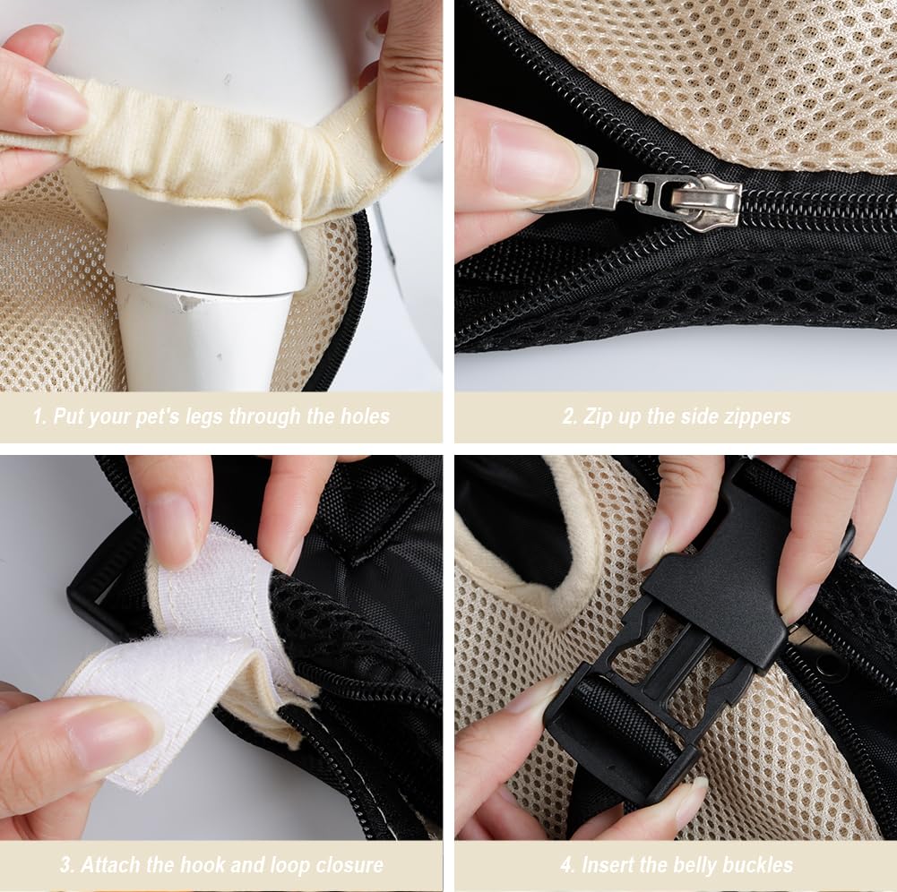 Feimax Dog Carrier Backpack Pet Legs Out Front Cat Travel Bag, Adjustable Puppy Backpacks Carriers Hands-Free For Small Medium D