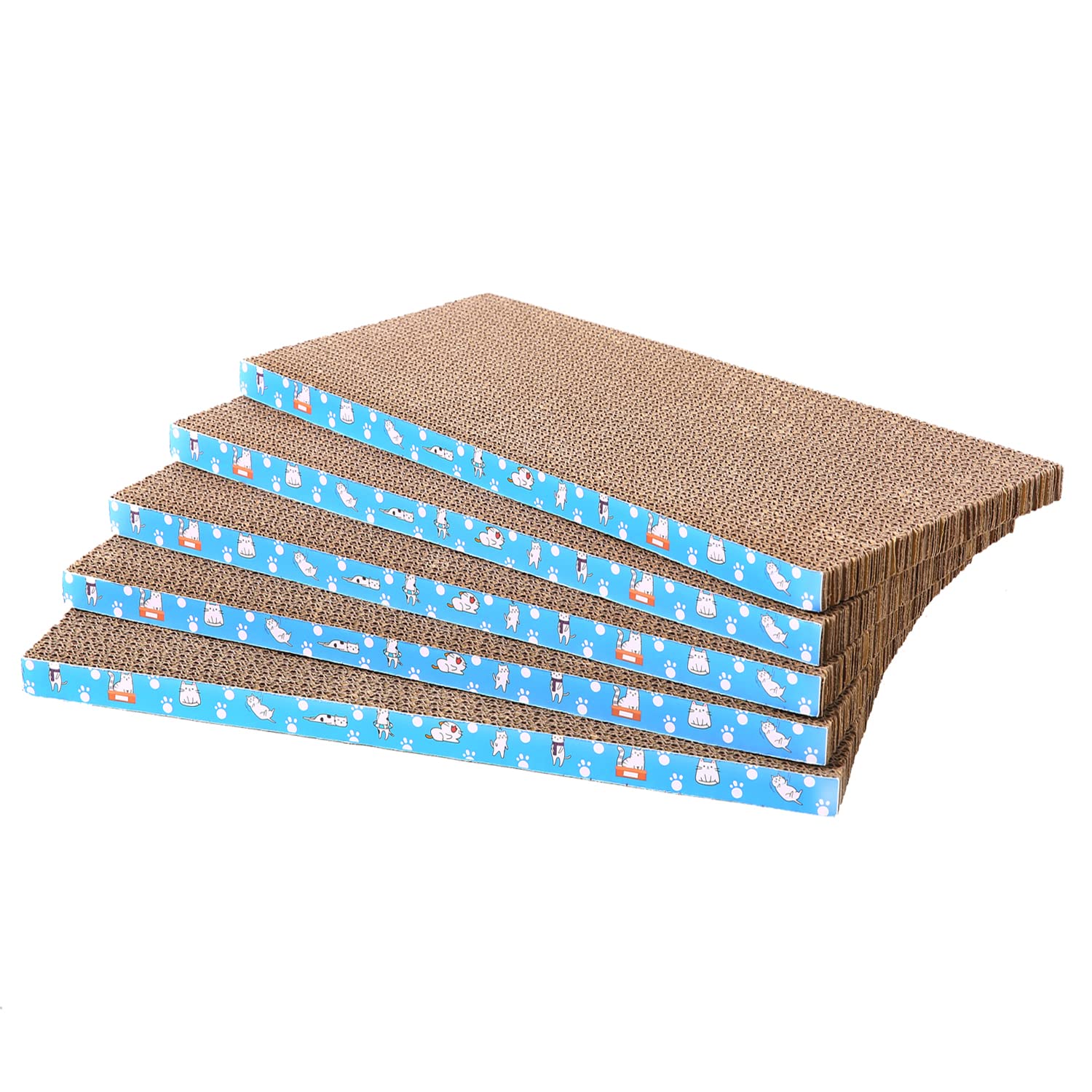 5 Packs In 1 Cat Scratch Pad, Cat Scratcher Cardboard,Reversible,Durable Recyclable Cardboard, Premium Scratch, Suitable For Cat