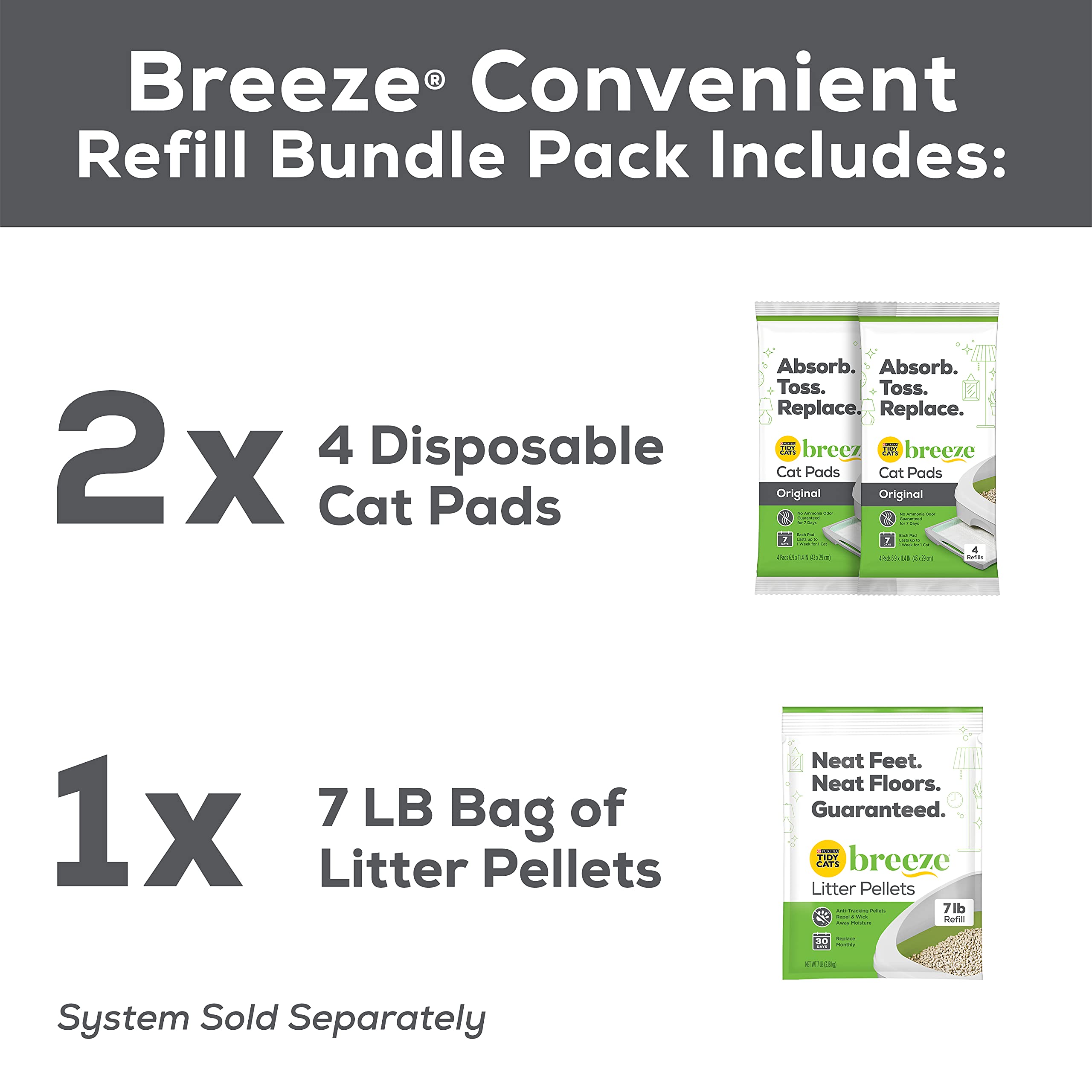 Purina Tidy Cats Breeze Litter System Cat Refill Bundle - 7.91 Lb. Box