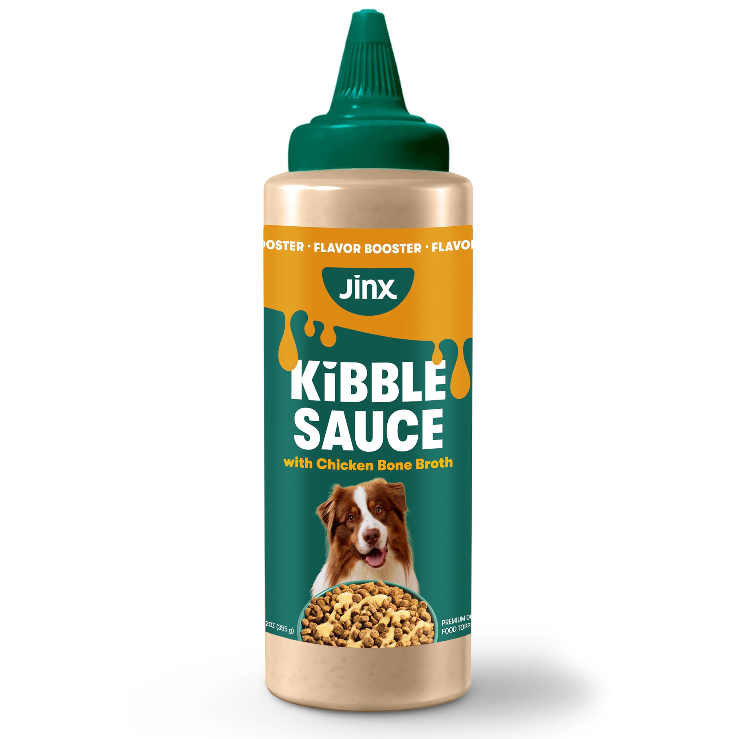 Jinx Kibble Sauce for Dogs - Premium Dog Food Kibble Topper Sauce & Flavor Booster Made with Chicken Bone Broth - All-Natural In