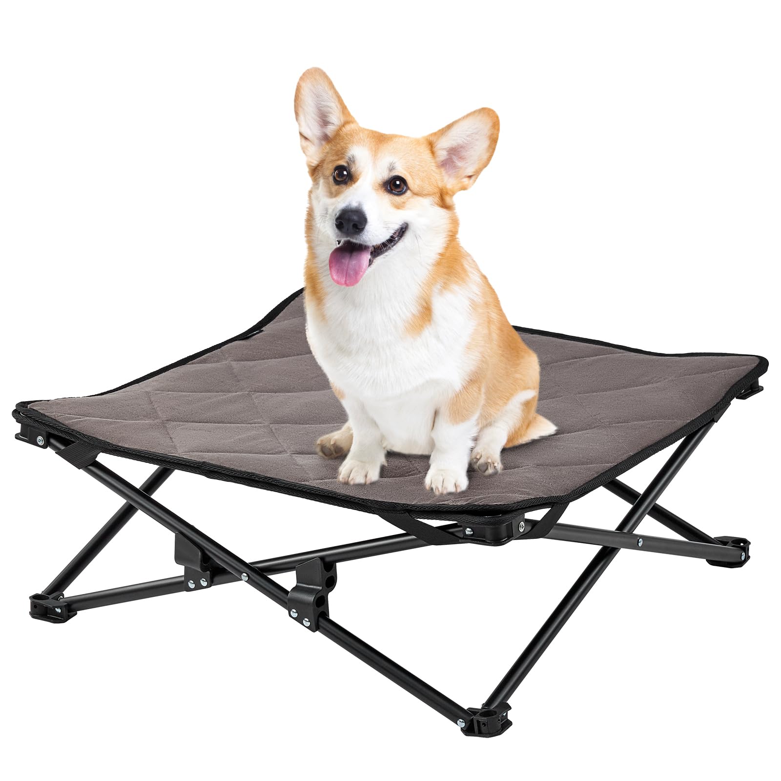 Kingcamp Elevated Dog Bed For Small Dogs, Outdoor Raised Cooling Pet Cot Bed With Washable Breathable Mesh & No-Slip Feet Perfec