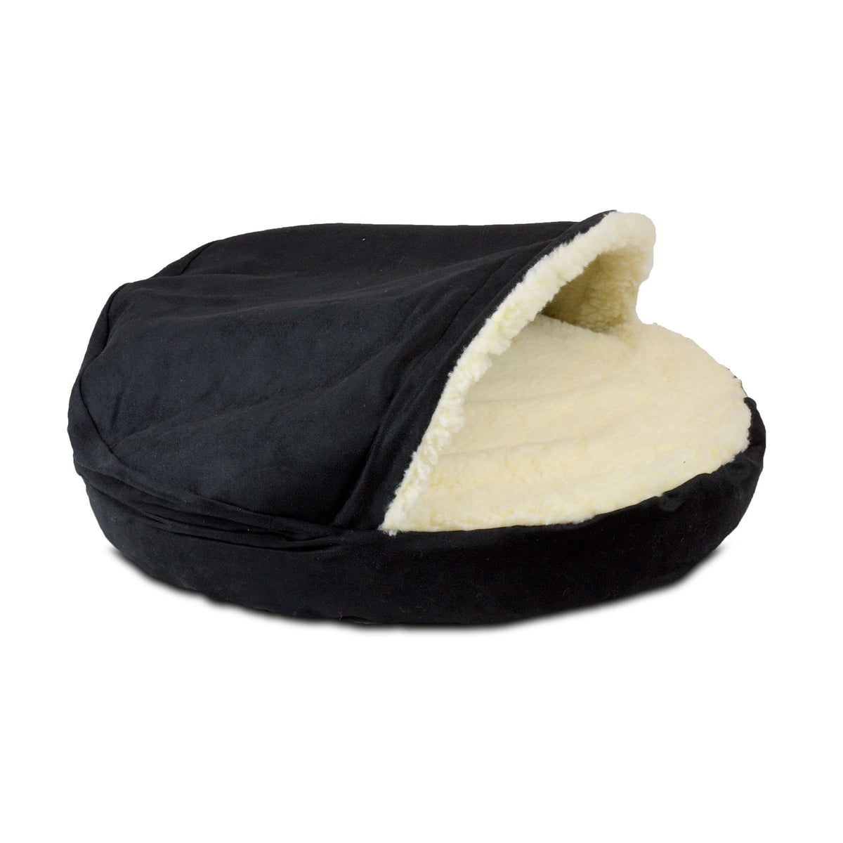 Snoozer Luxury Orthopedic Cozy Cave Pet Bed, Small, Black