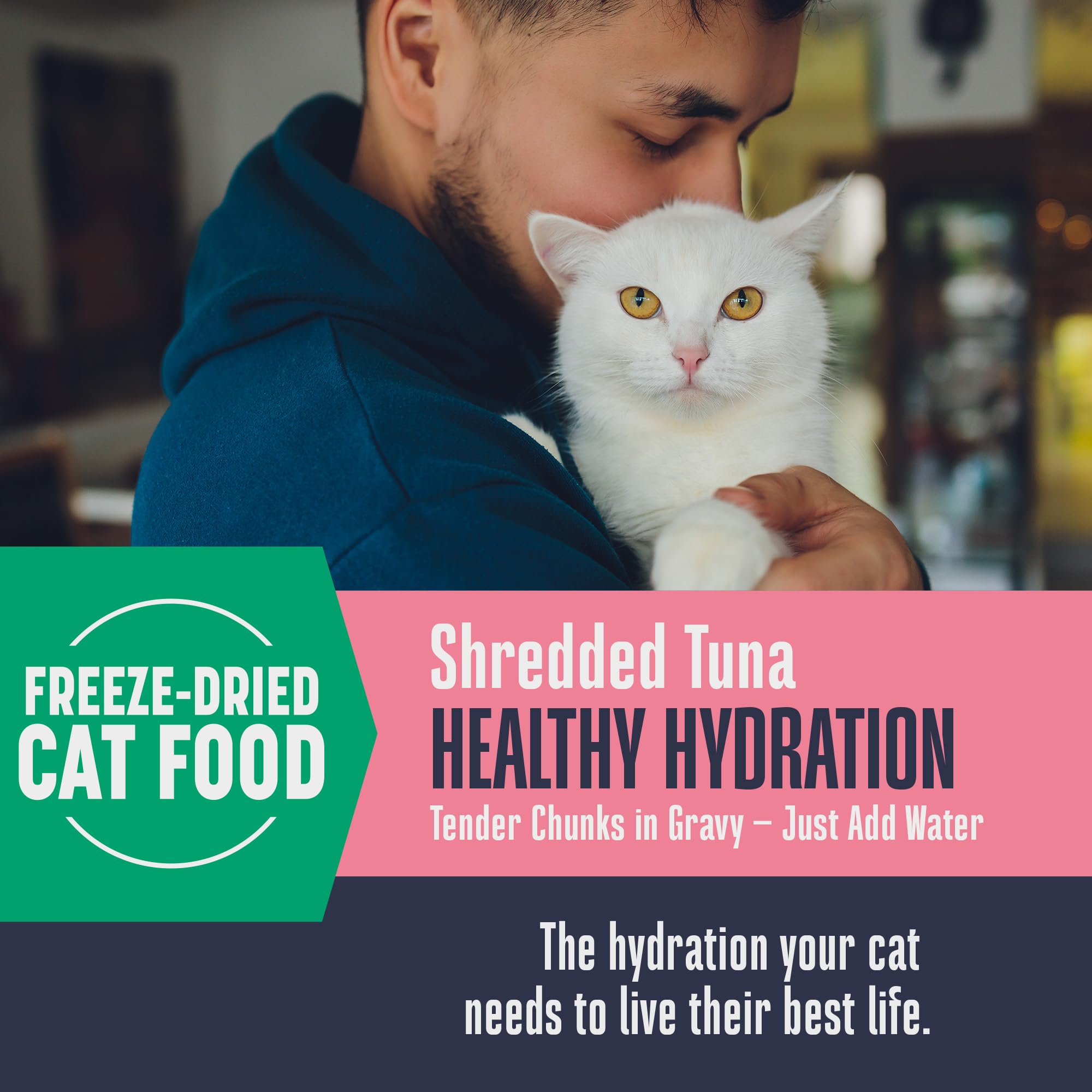 Whole Life Cat Freeze Dried Cat Food - Human-Grade Wet Food Toppers, Single Ingredient Snacks & Lickable Treats, Instantly Hydra