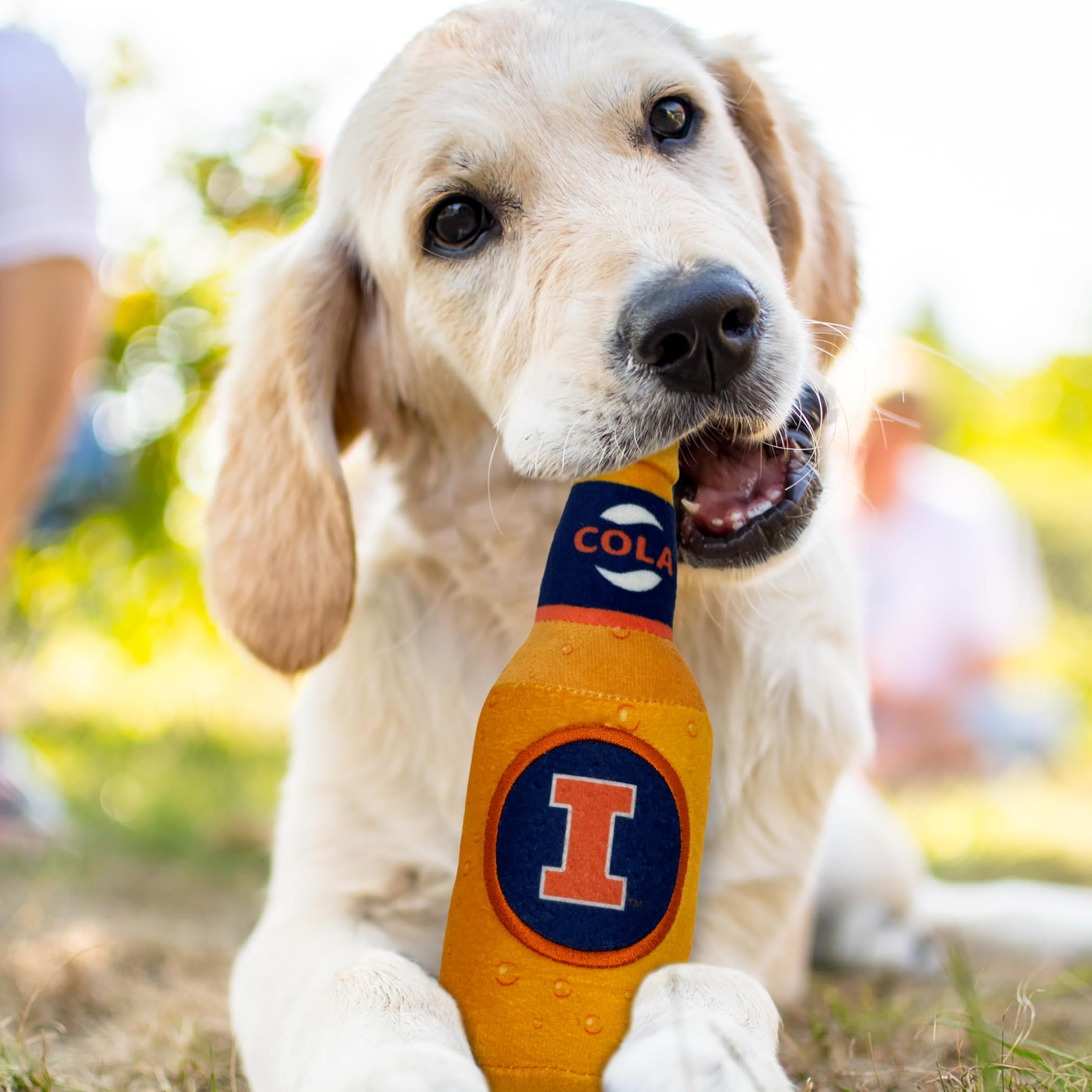 Ncaa Illinois Fighting Illini Beer Bottle Plush Dog & Cat Squeak Toy- Cutest Stadium Soda Bottle Snack Plush Toy For Dogs & Cats