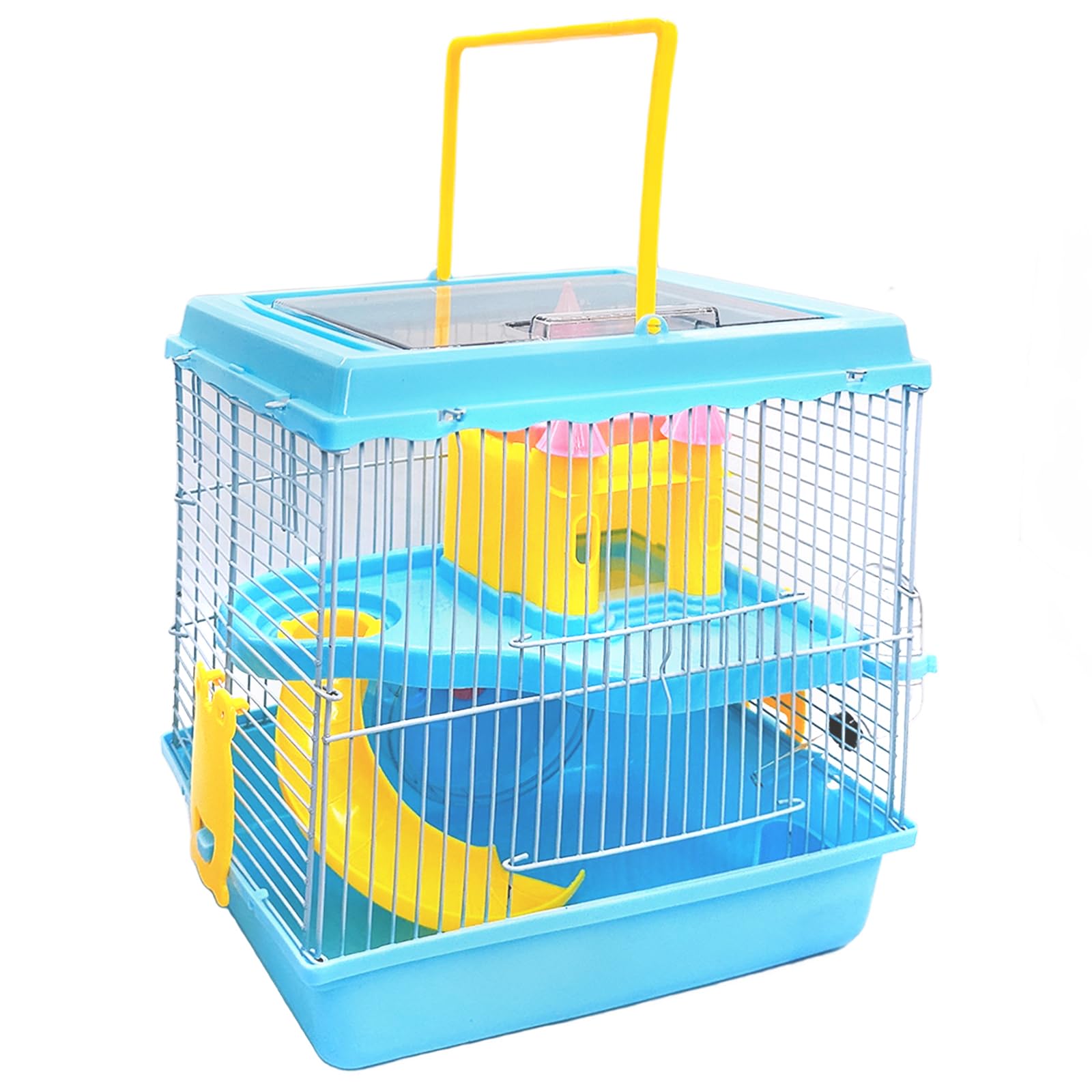 Tfwadmx Hamster Carrier, Dwarf Hamster Travel Cage, Portable Cages With Water Bottle, Gerbil Travel Carry Case Outdoor Vacation 