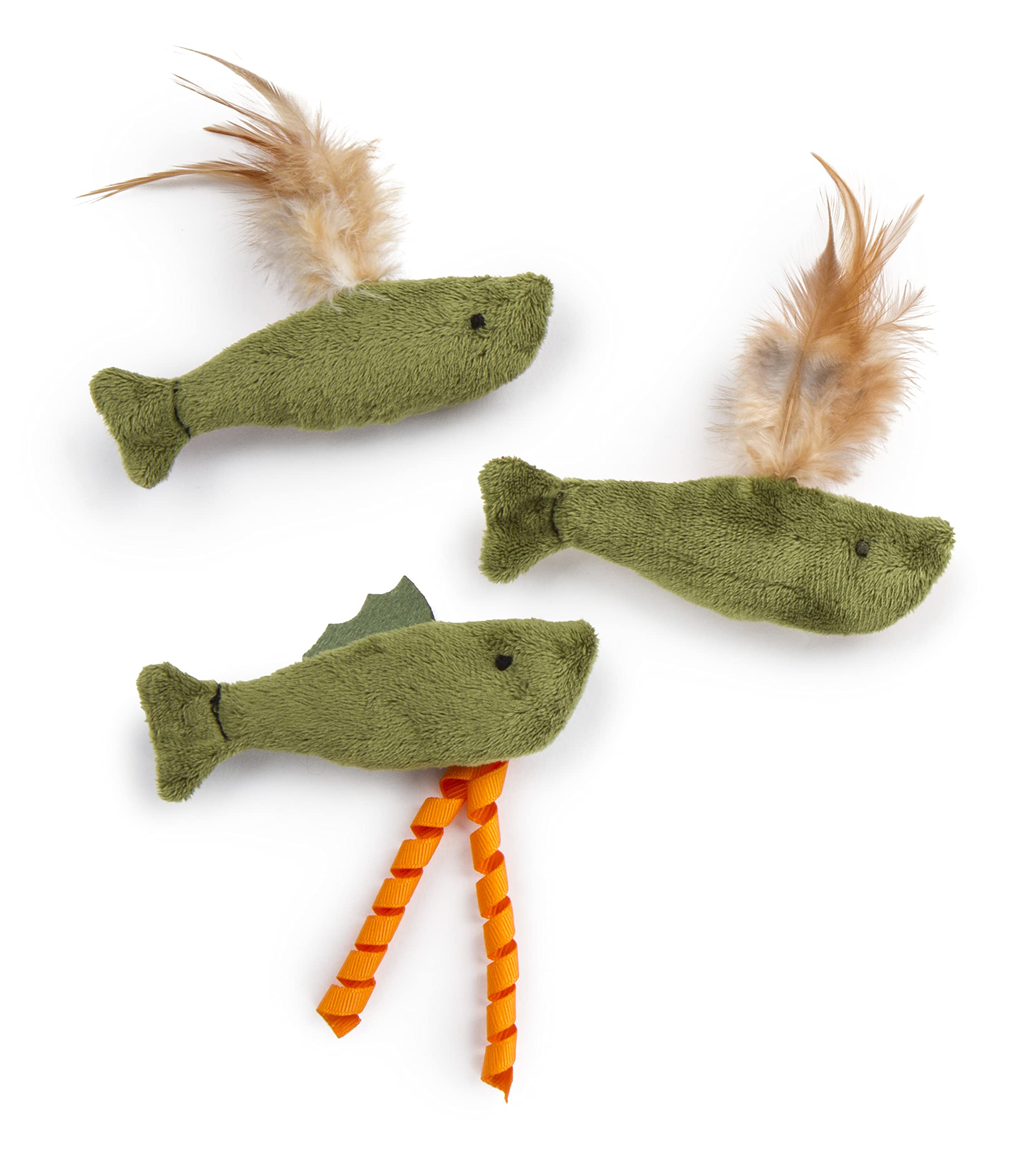 Smartykat (3 Count Fish Friends Crinkle Catnip Cat Toys - Multi Color, 3 Count