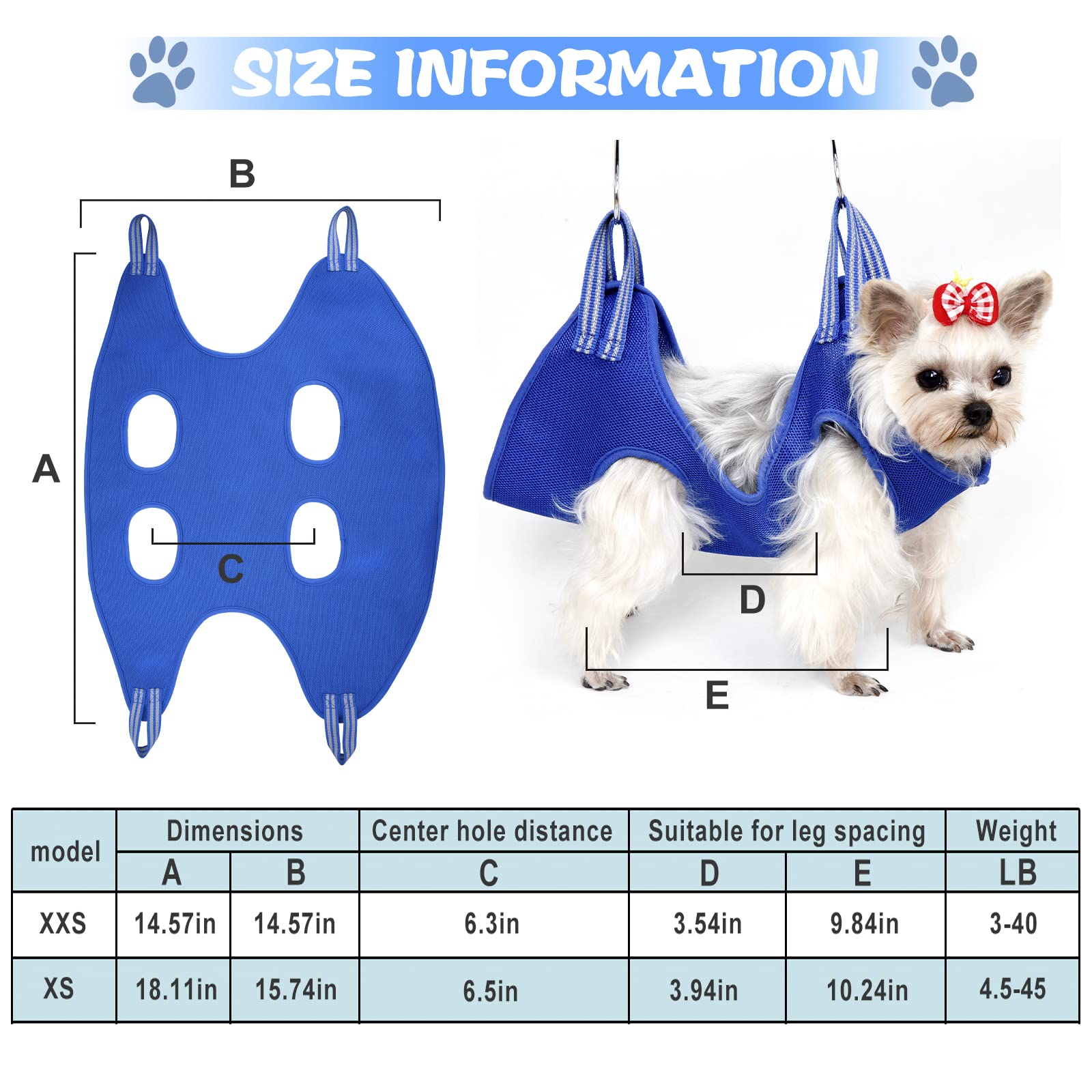 Ovtexzog Cat Grooming Hammock Small Dog Grooming Hammock, Cat/Dog Grooming Sling For Nail Clipping, Pet Grooming Hammock Xs Dog Grooming Harness For Extra Small Dog And Small Cat