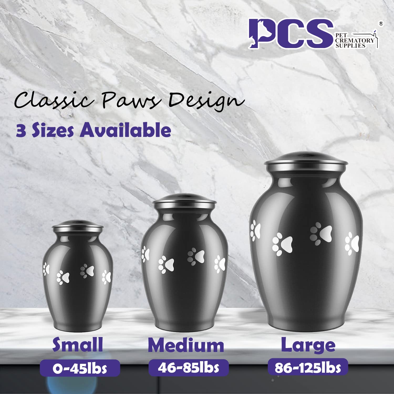 Pcs Pet Memorial Cremation Urns For Dogs And Cats Ashes, Dog Keepsake Urns For Ashes With Paw Prints-Medium