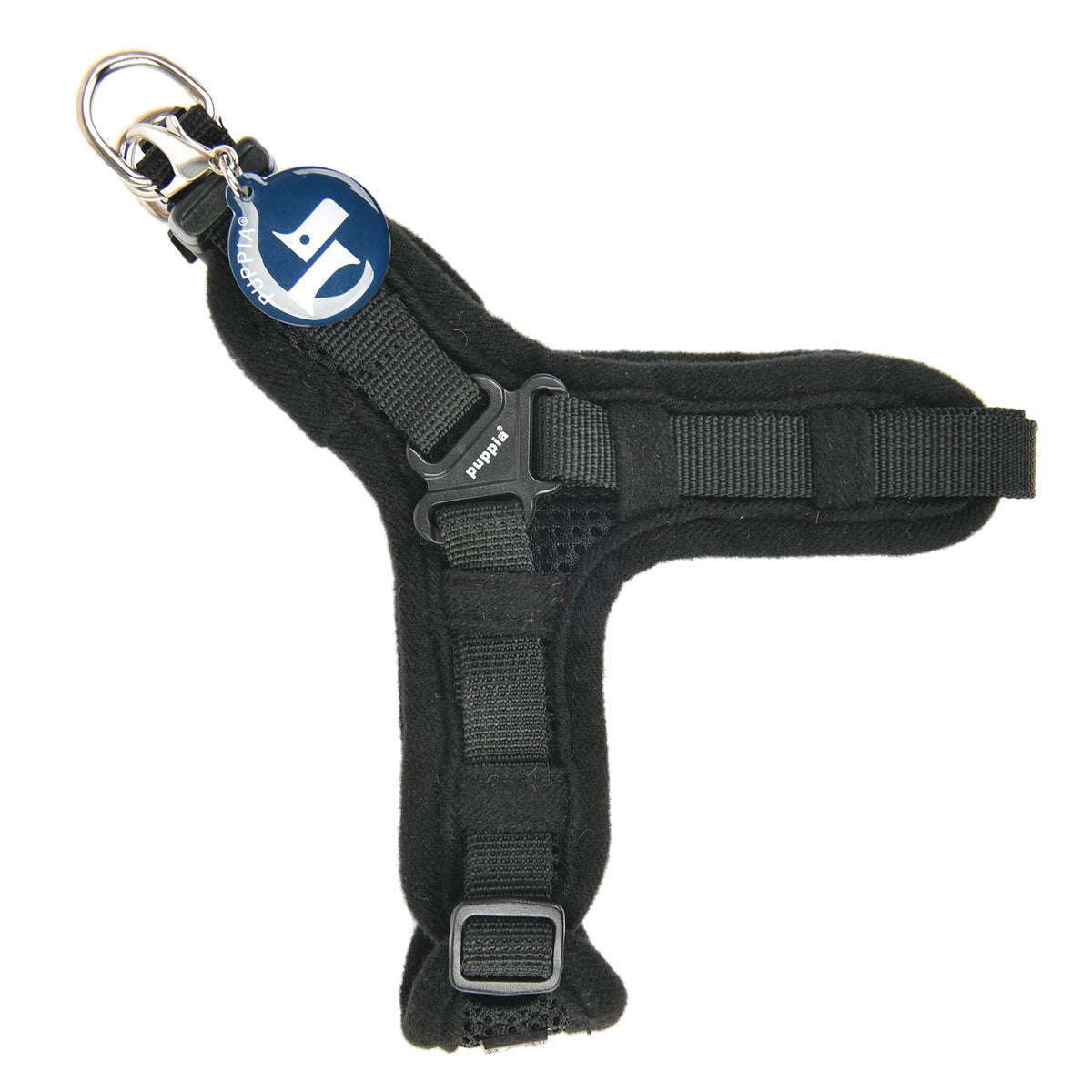 Puppia Soft Dog Harness X No Choke No Pull Adjustable Walking Training For Small And Medium Dog - Black - S