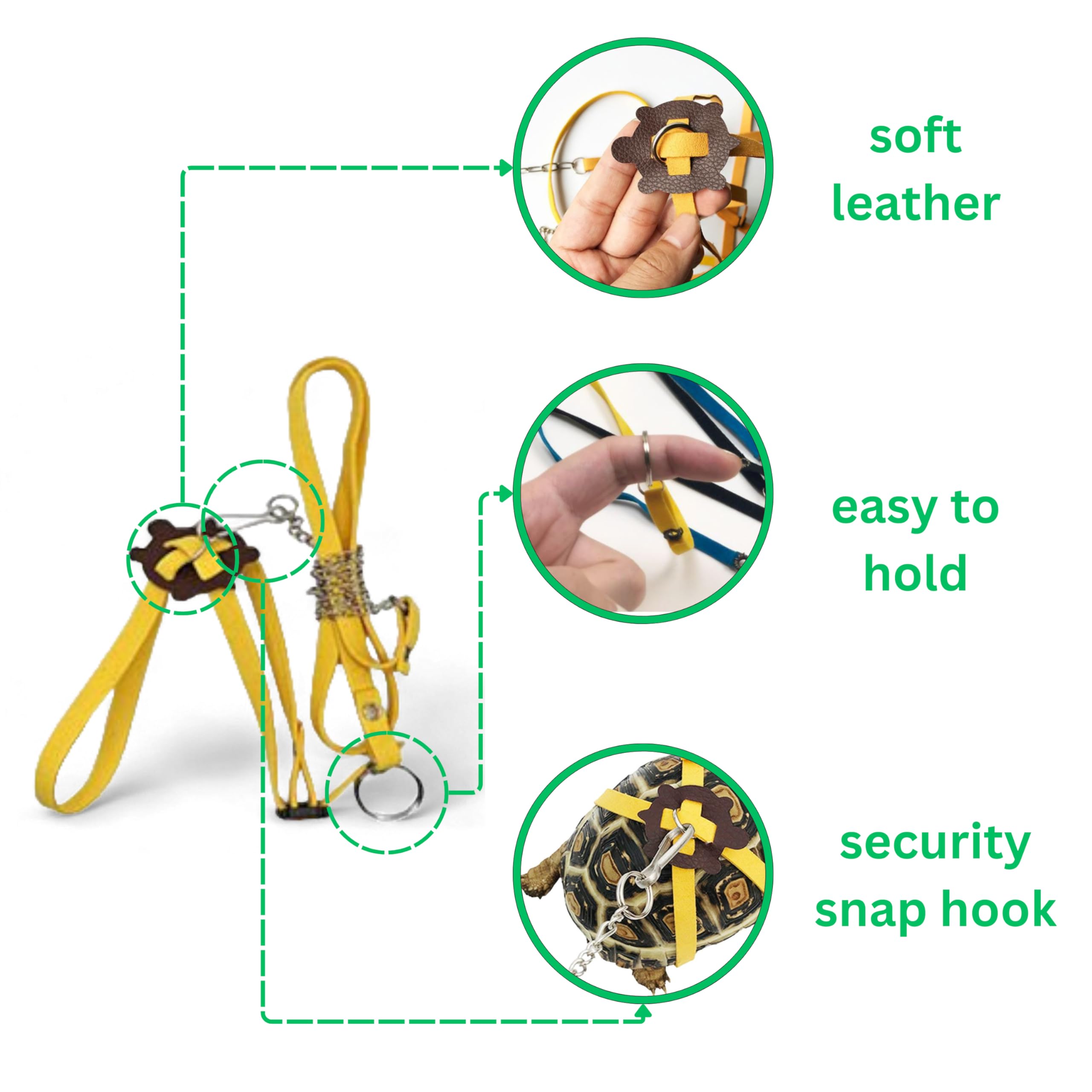 Tortoise Harness And Leash With Mini Skateboard For Turtle, Tortoise, Bearded Dragon Lizard, Turtle Harness (Black With Bell, Sm