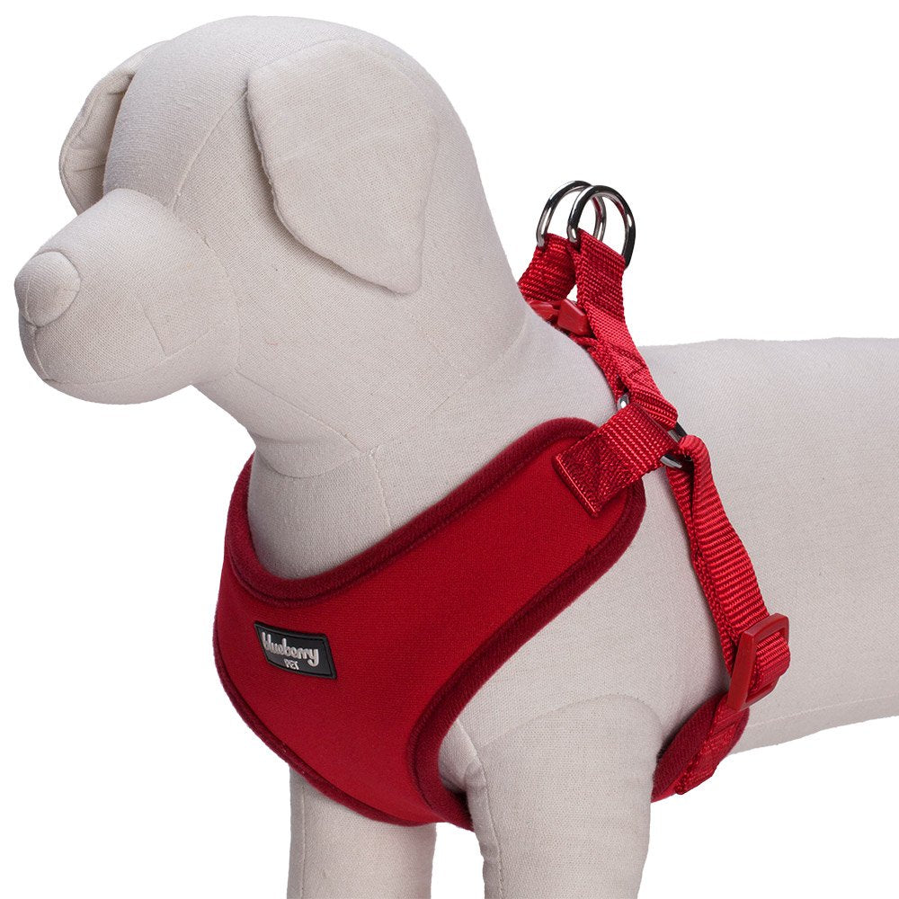 Blueberry Pet 4 Colors Better Basic Dog Harness Vest, Rouge Red, Chest Girth 17' - 21'