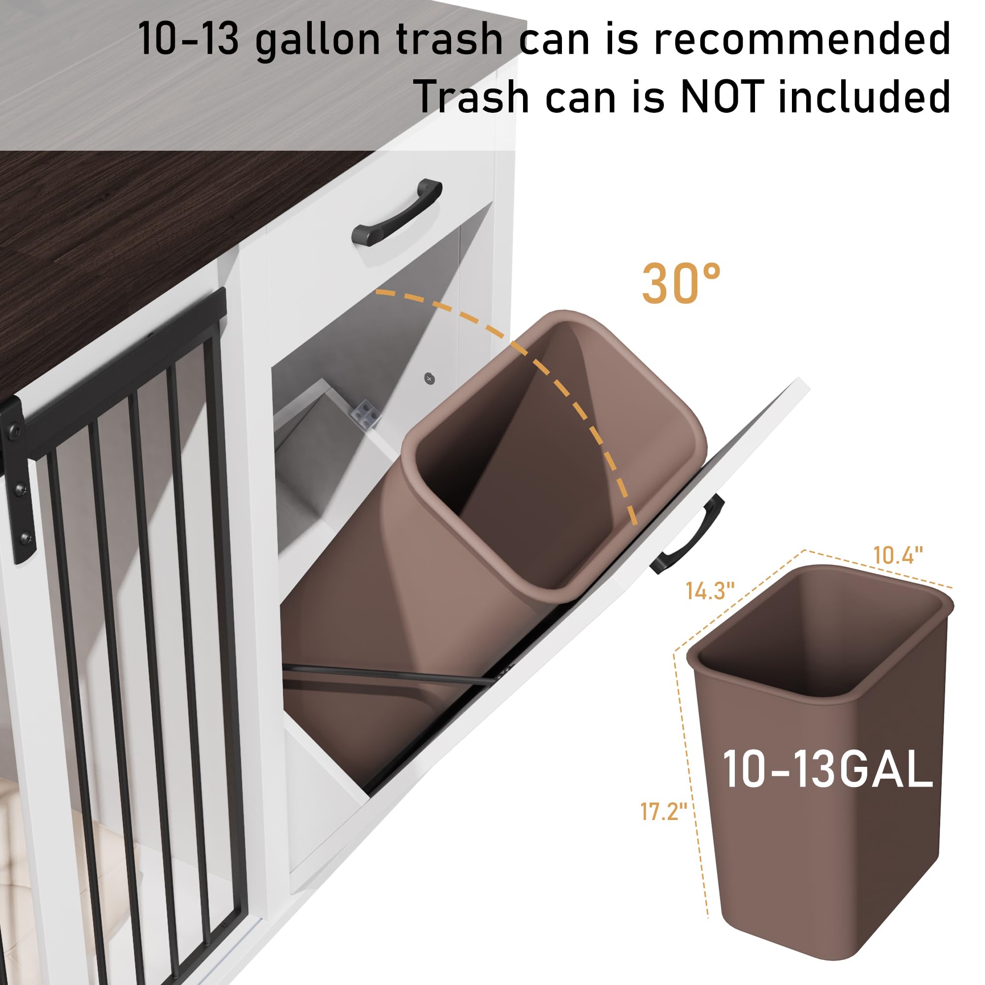 71  Large Dog Crate Furniture for 2 Dogs, Wooden Dog Kennel with Drawer, Furniture Style Dog Crates, Decorative Dog Crate with T