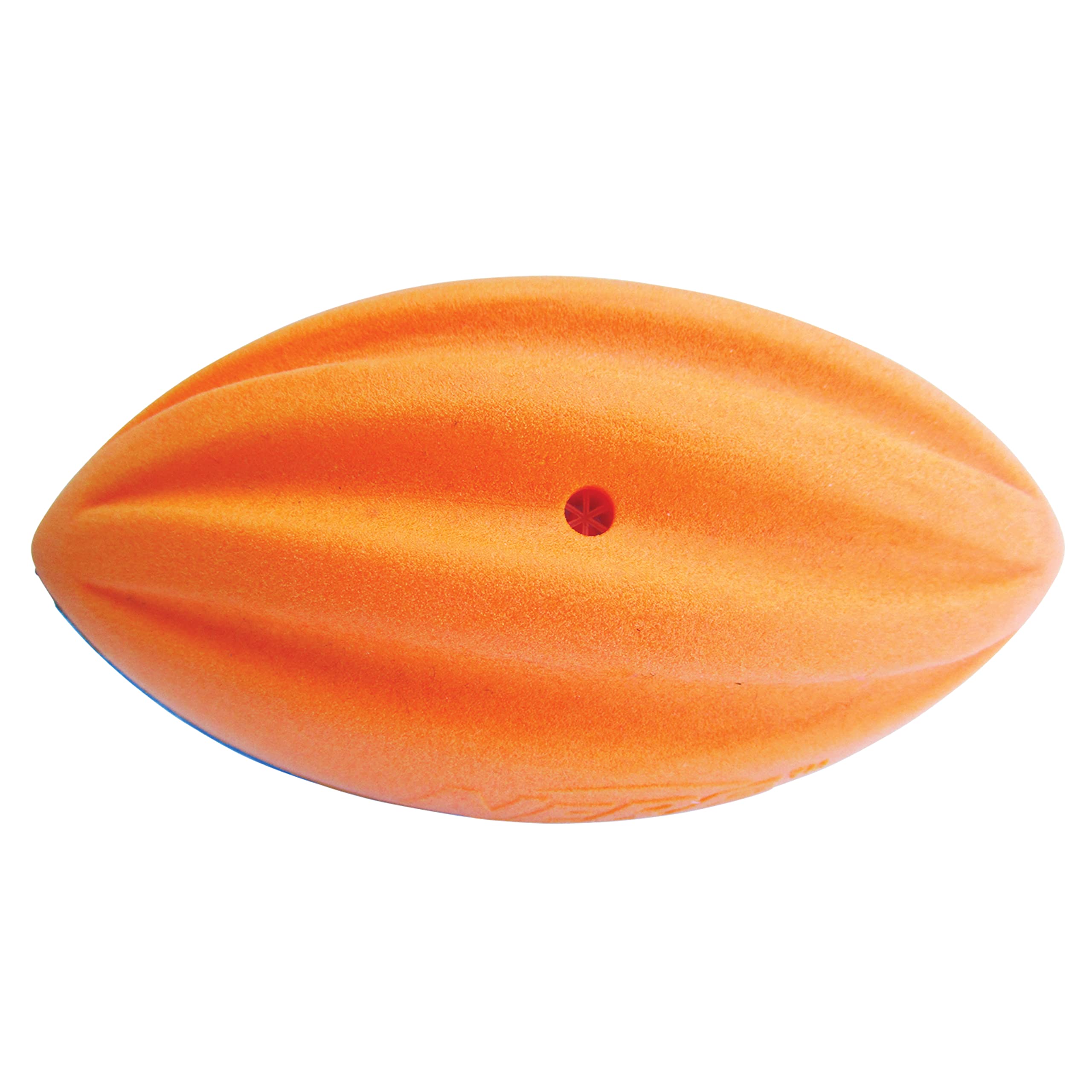 Nerf Dog Rubber Football Dog Toy With Interactive Squeaker, Lightweight, Durable And Water Resistant, 6 Inches, For Medium/Large Breeds, Single Unit, Blue And Orange