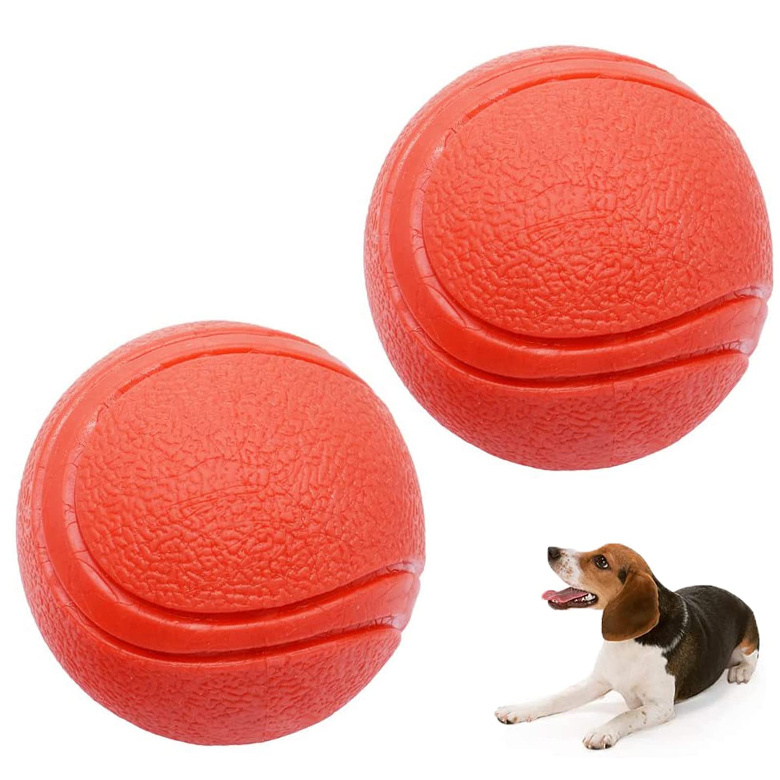 Gaesqae Hard Rubber Balls For Dogs,Dog'S Solid Rubber Bouncy Ball Bite Resistant And Indestructible Dog Training Ball,Dog Balls For Aggressive Chewers