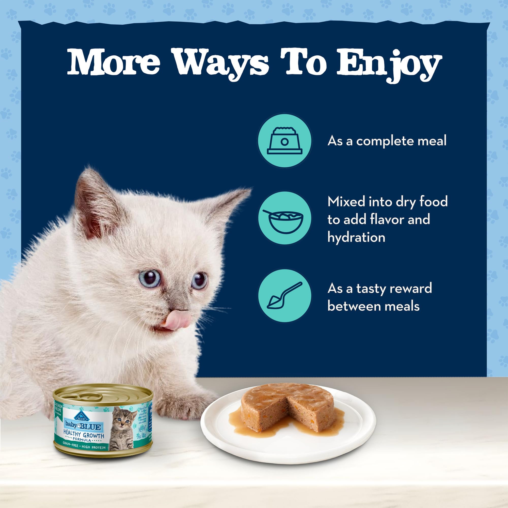 Blue Buffalo Baby BLUE Natural Kitten Wet Cat Food Pat   Variety Pack, Healthy Growth Formula with DHA, High-Protein & Grain-Fre