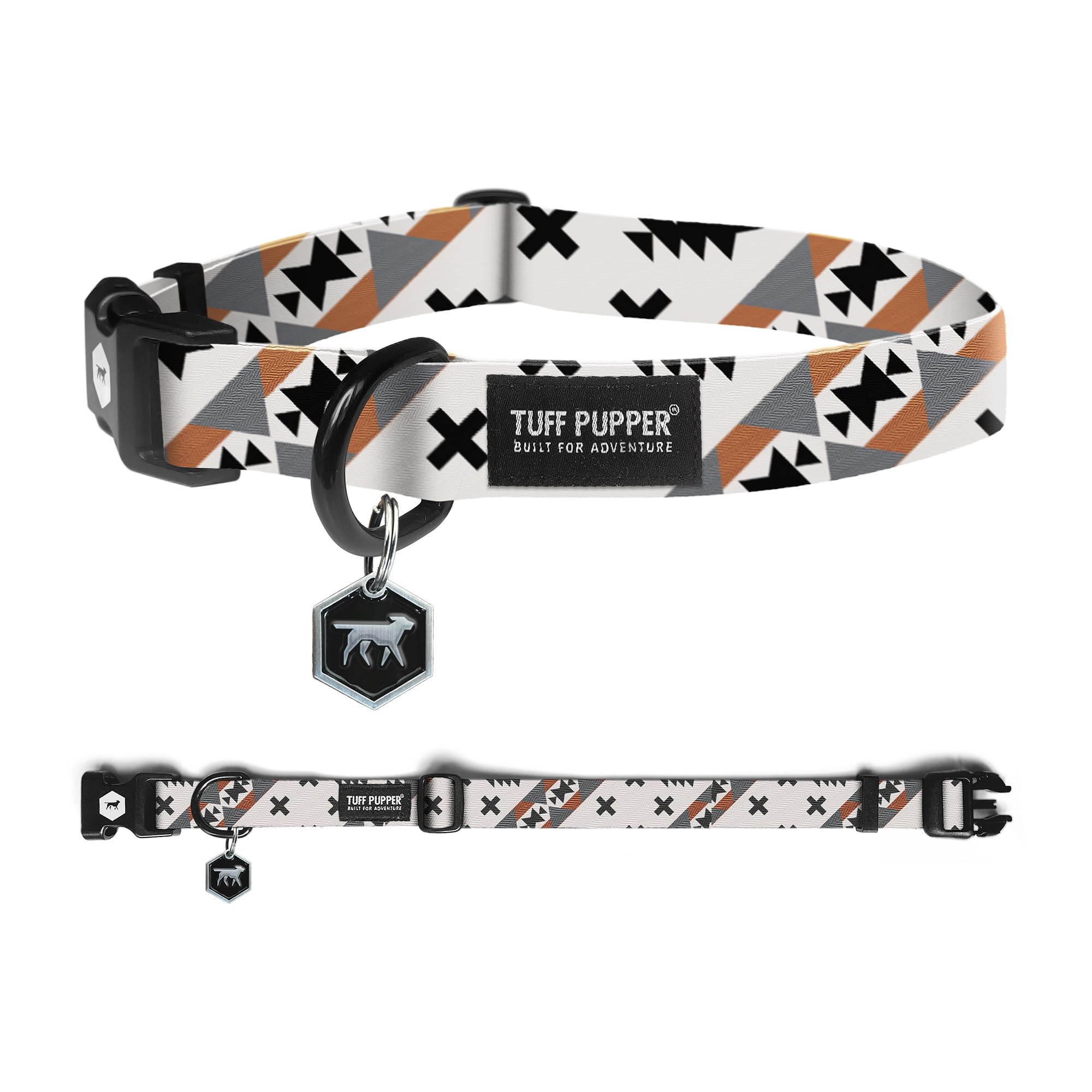 Tuff Pupper Premium Adjustable Dog Collar for Large Dogs, Stylish Pattern Collars Designed in USA, Quick Release Buckle, NativeP