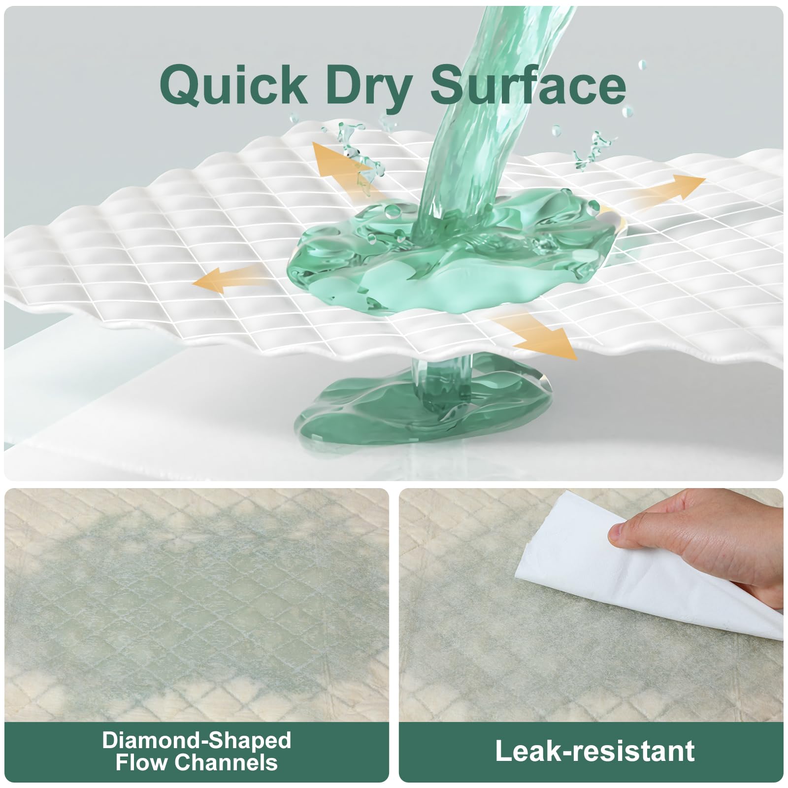 Gardner Pet Puppy Pee Pads Large 18x24, 10 Count, Dog Pee Pads with Adhesive Sticky Tape, Max Absorbency, Leak Prevention Dispos