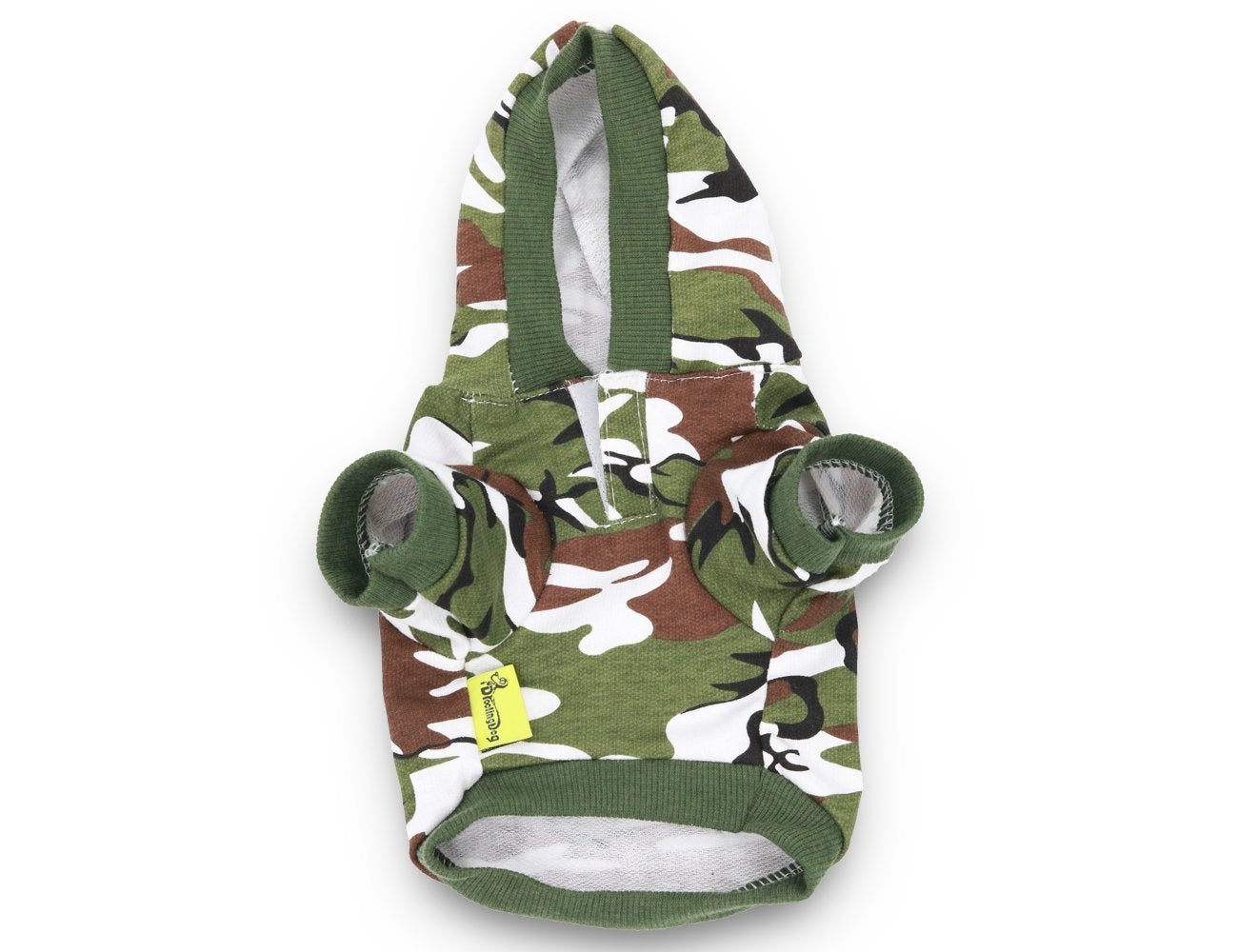 Droolingdog Boy Dog Shirts: Dog Cat Clothing - Camo Hoodie & T Shirt For Small, Medium Dogs, Green
