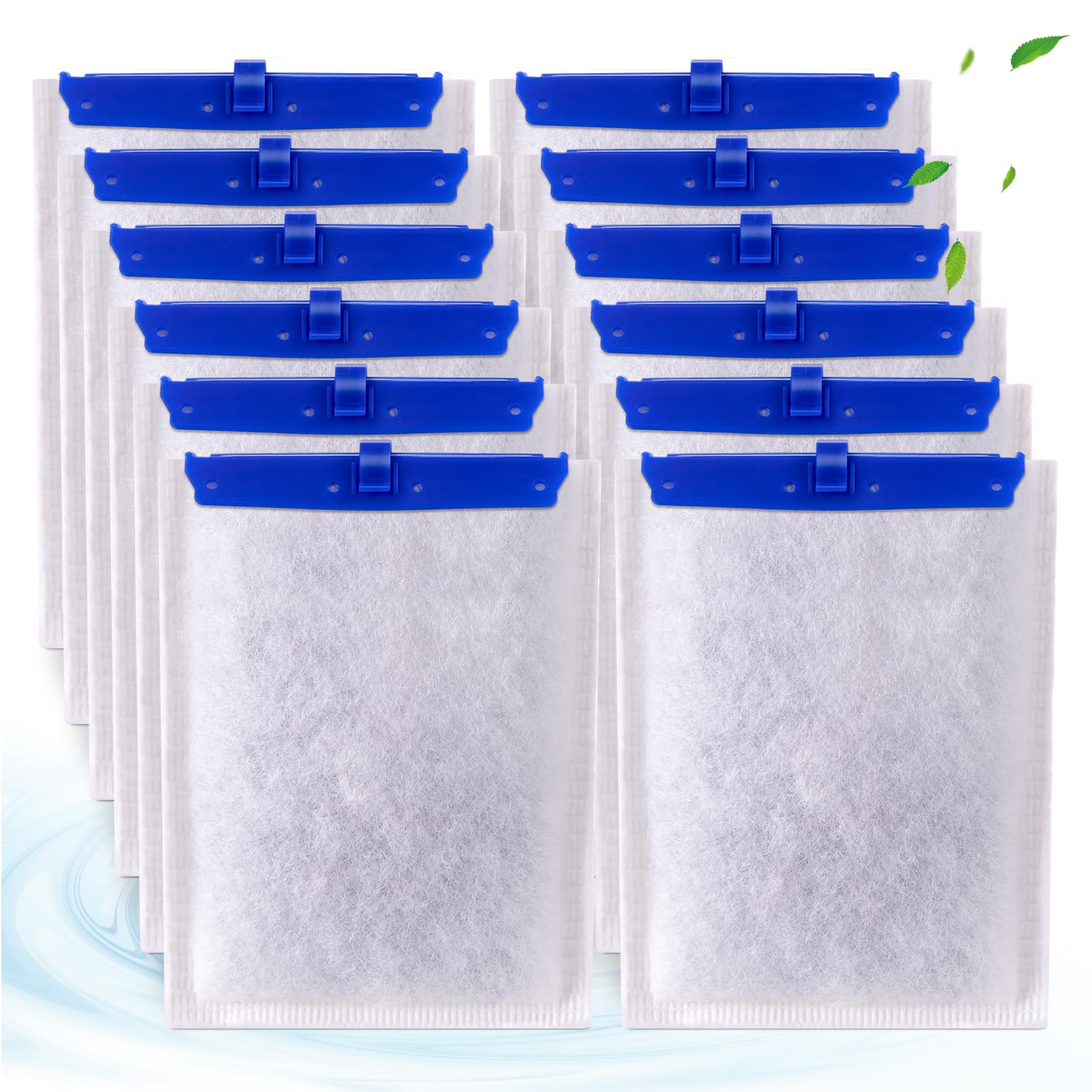 Xbbwmrs 12-Pack Large Replacement Filter Cartridges Compatible With Tetra Whisper Bio-Bag Filters Large Aquarium Filter Cartridg