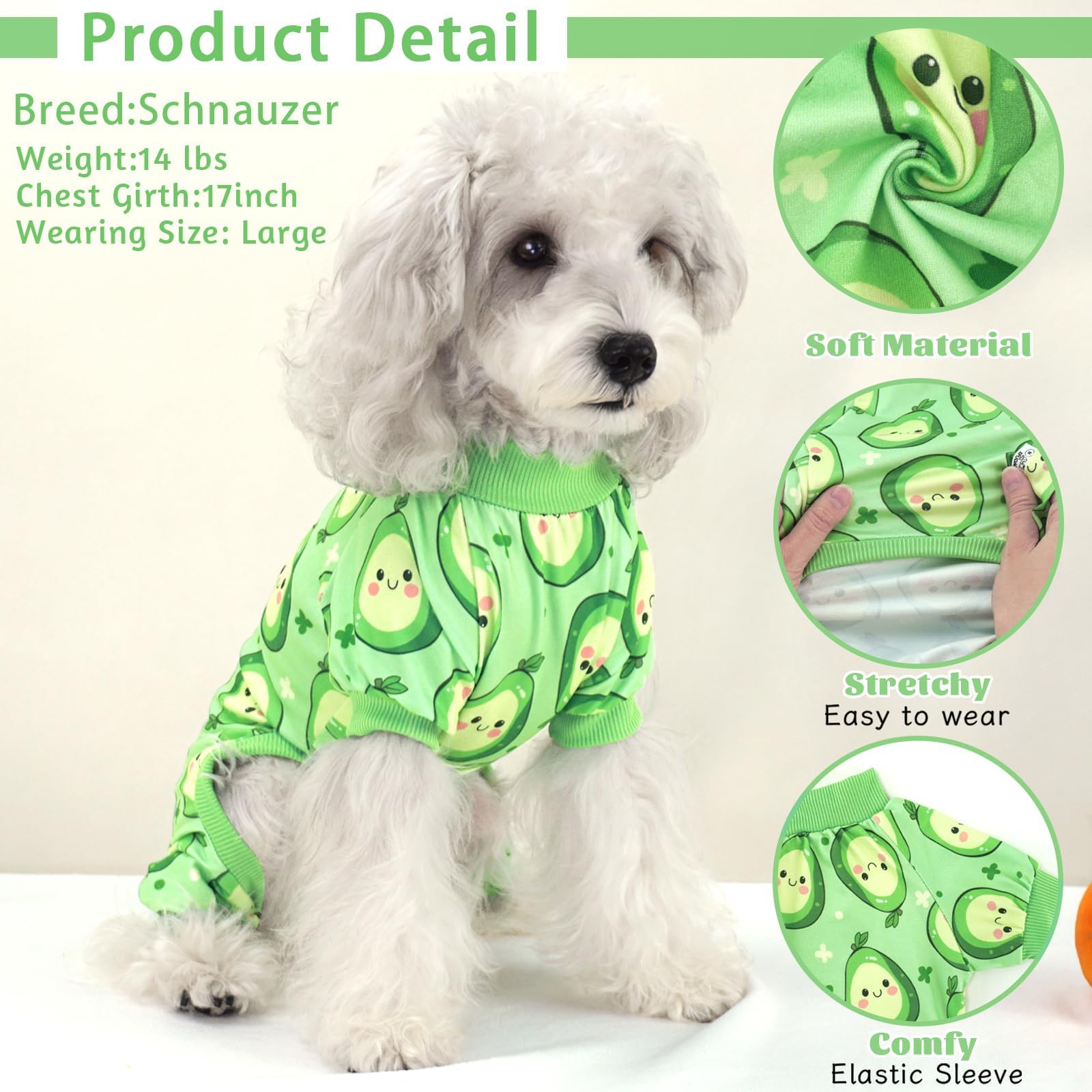 Xpudac 4 Pack Dog Pajamas For Small Dogs Girl Boy Soft Stretchy Pjs Summer Puppy Clothes For Doggie Pet Outfits, Medium