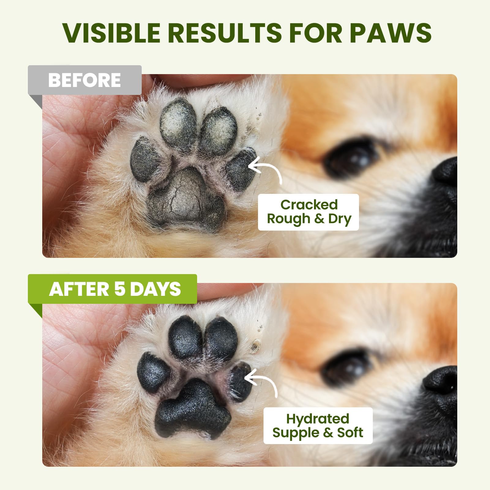 (7.1 oz / 200 g) Lick-Safe Dog Paw & Nose Balm with Coconut Oil | All-Natural Paw Cream & Wax for Dry, Cracked Pads & Snouts| Pa