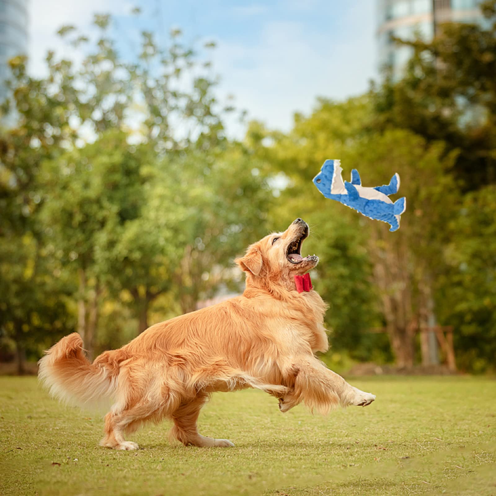 Dododola Stuffed Dog Toys Durable Plush Dog Toy With Crinkle Paper Cute Dinosaur Squeaky Dog Toys Dog Chew Toys For Medium Large Breed