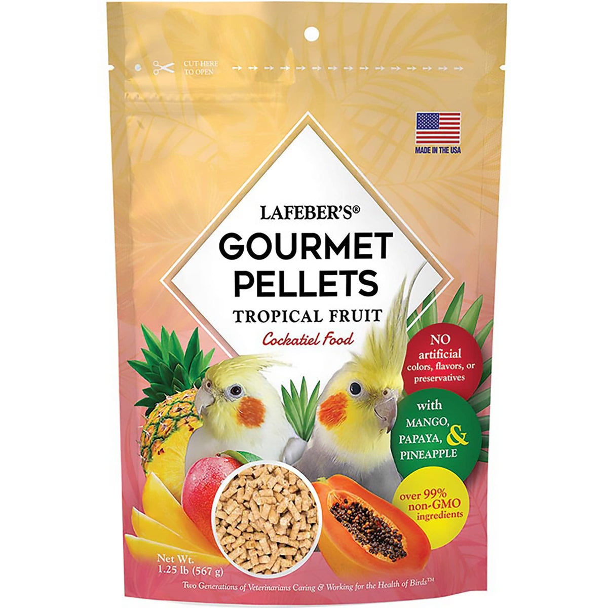 Lafeber'S Cockatiel Pellets (1.25 Lb, Tropical Fruit Pellets)