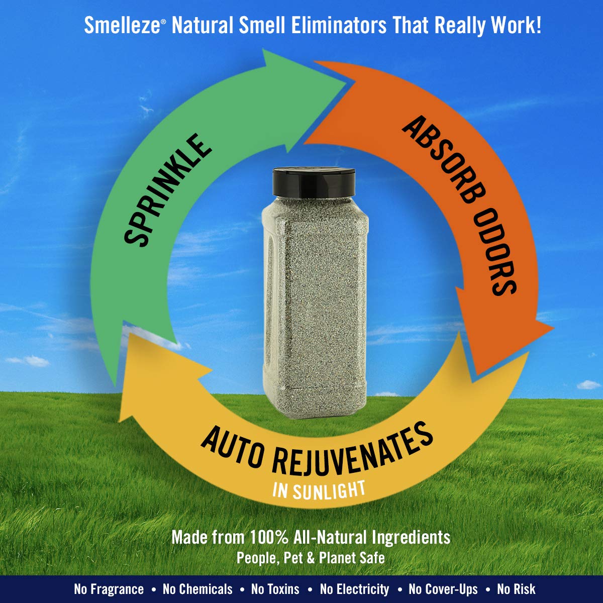 SMELLEZE Dead Animal Odor Eliminator for Strong Odor Removal - Eliminate Dead Rodent & Wildlife Smell - Safe Indoor & Outdoor Us