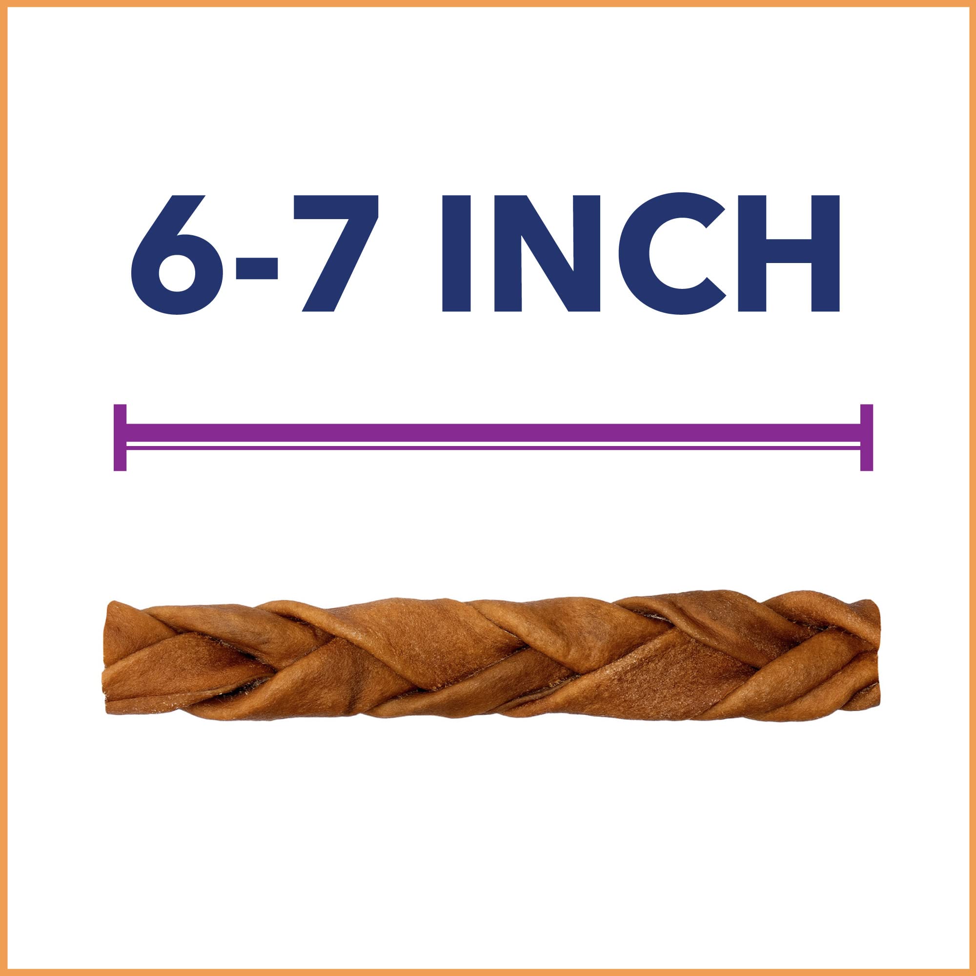 Pet Factory CareChewz Collagen 6-7 Skinny Braided Sticks Dog Chew Treats - Chicken Flavor, 5 Count/1 Pack