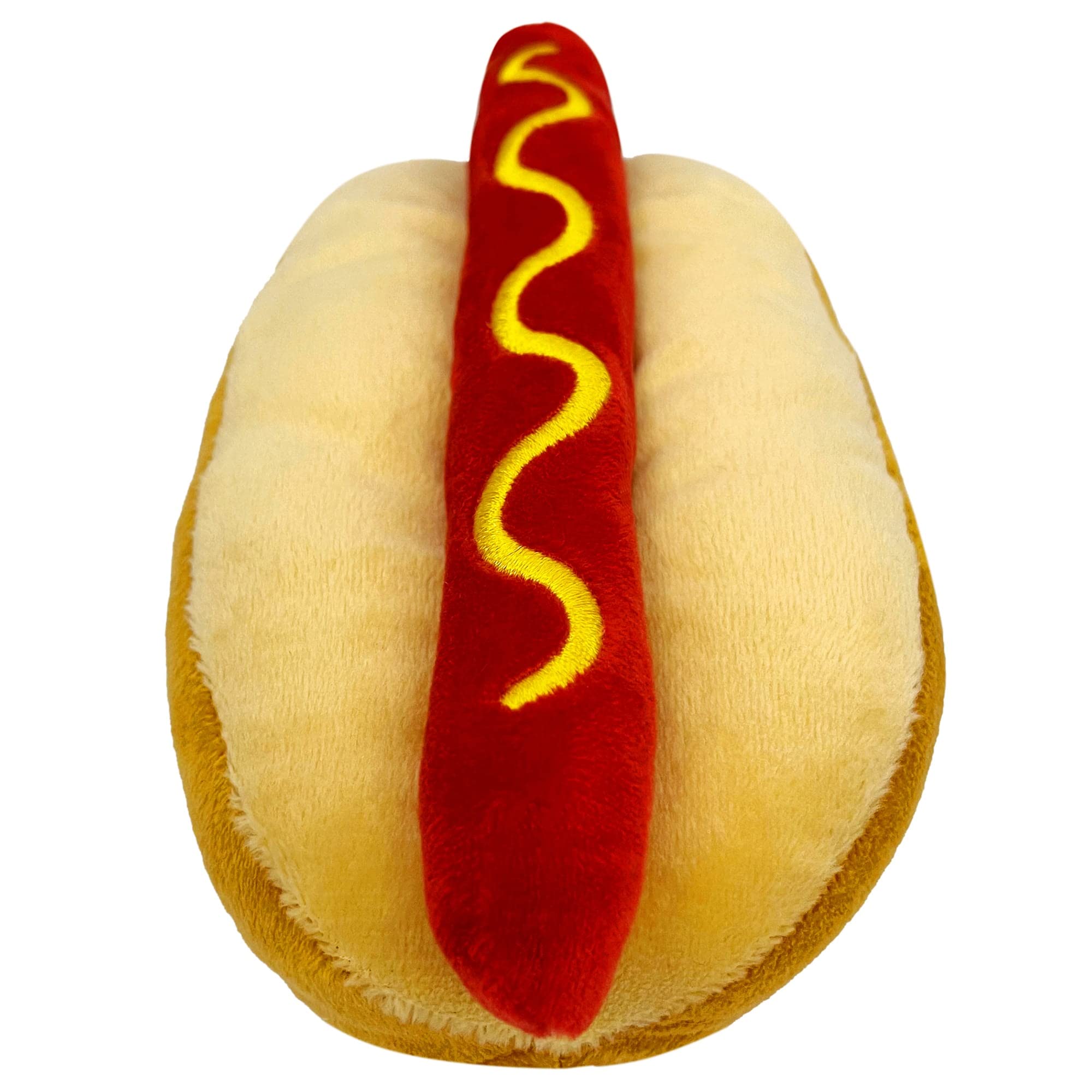 Pets First Ncaa Wisconsin Badgers Hot Dog Plush Dog & Cat Squeak Toy- Cutest Hot-Dog Snack Plush Toy For Dogs & Cats With Inner