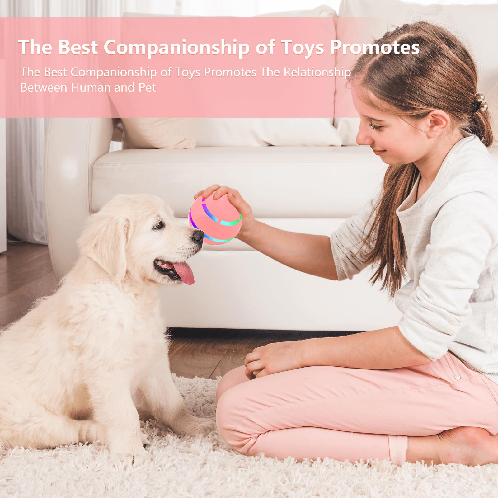 Rollie Pet Electric Dog Toy, Interactive Chew Bouncing Balls for Dogs, Electric Launcher Durable Automatic Rolling Vibrating Dog