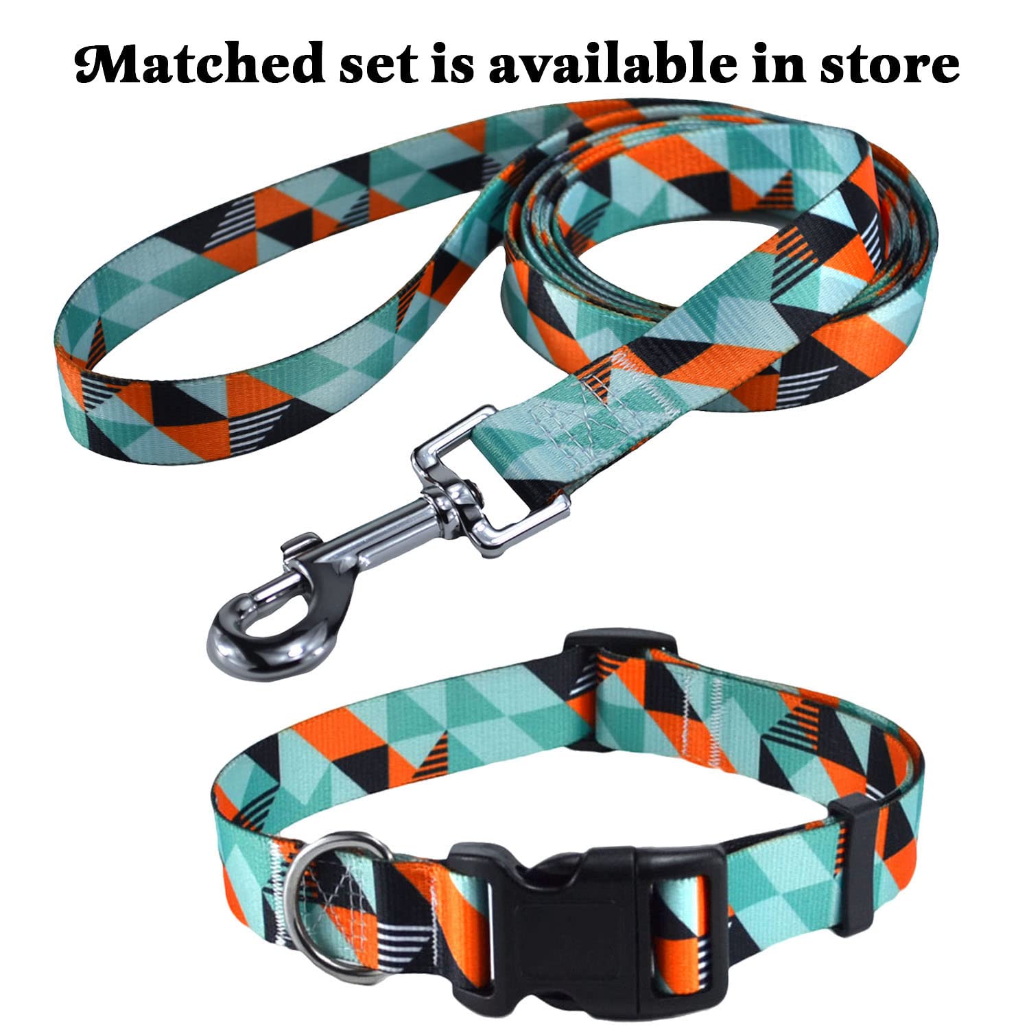 Mihqy Dog Collar With Bohemia Floral Tribal Geometric Patterns - Soft Ethnic Style Collar Adjustable For Small Medium Large Dogs (Geometry,Xs)