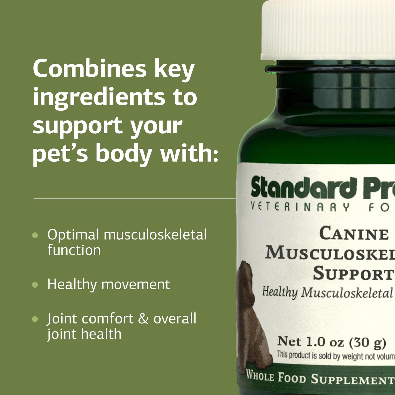 Standard Process Canine Musculoskeletal Support Supplement - Bone & Joint Health for Dogs - 30 g