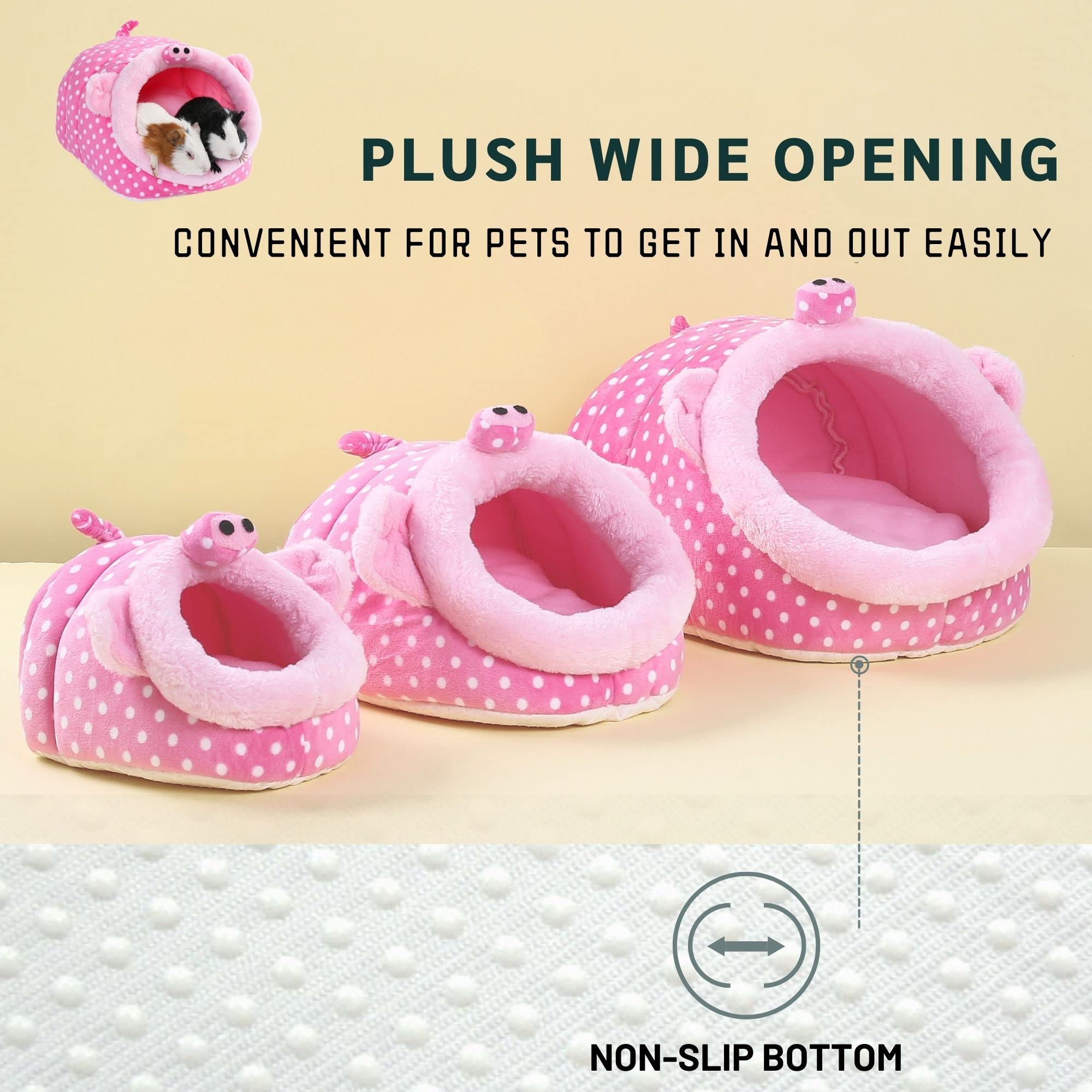 Janyoo Animal Bed Guinea Pig Accessories Cage Habitat Toy Hideout House Washable