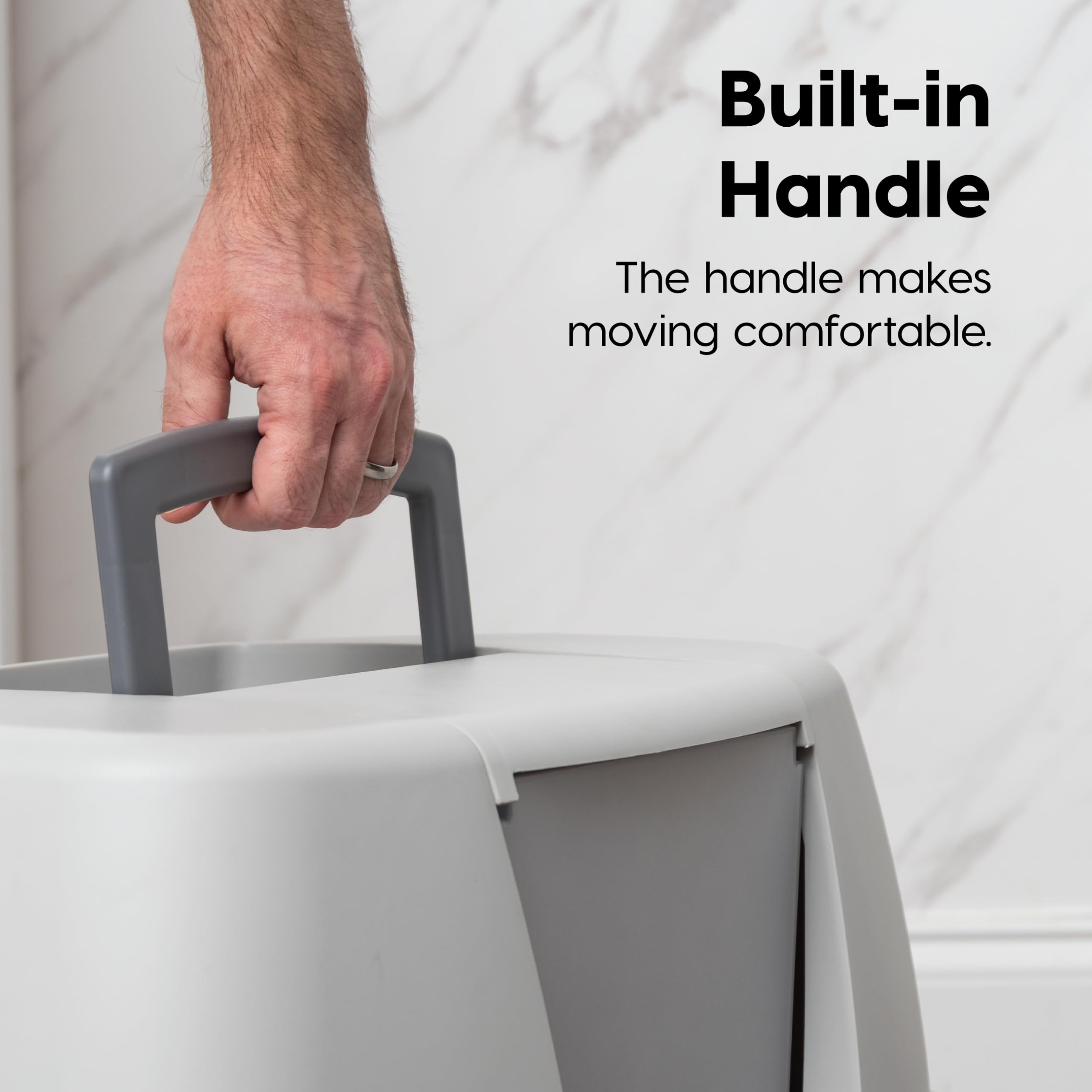 Iris Usa Corner Cat Litter Box Enclosure With Scoop, Small Cat Litter Box With Lid, Corner Litter Box Enclosure For Kittens To M