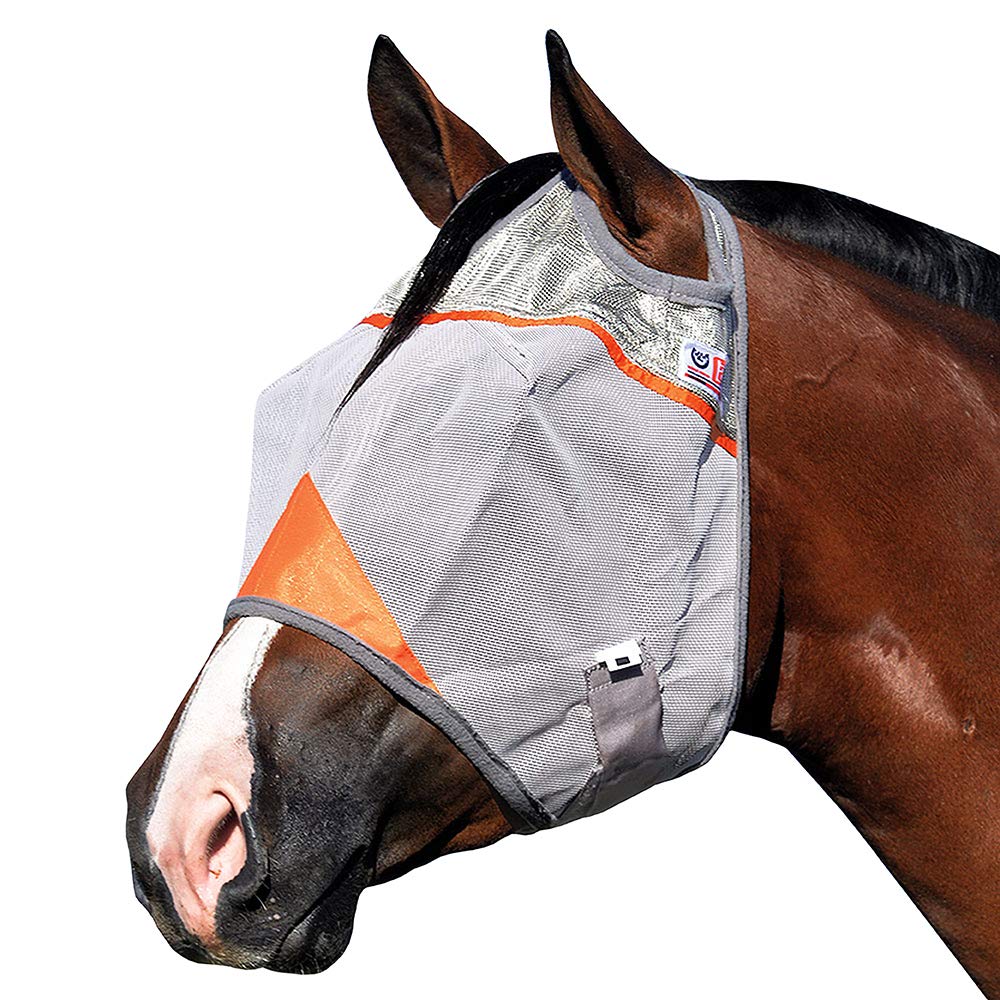 Cashel Crusader Horse Fly Mask For Charity, Orange, Horse