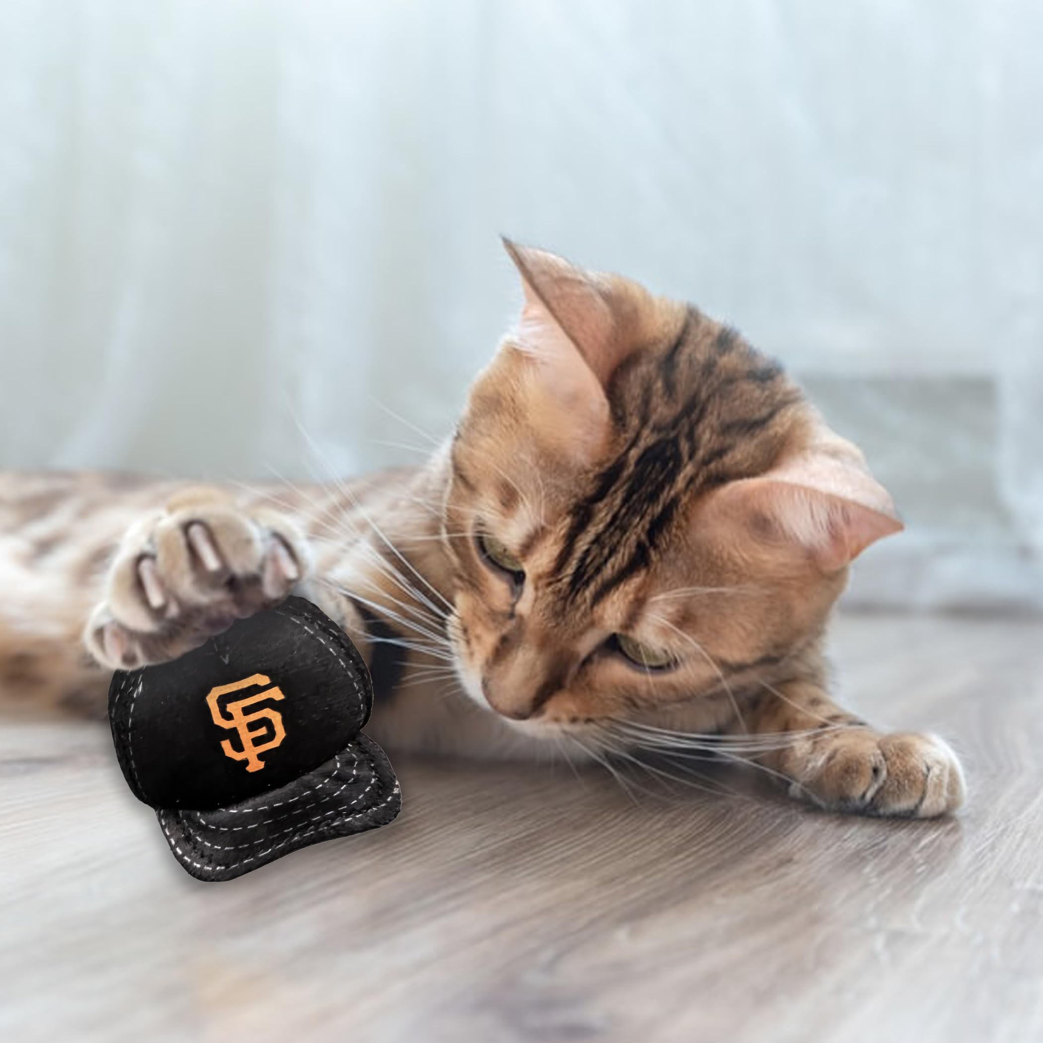 Best Plush Cat Toy - Mlb San Francisco Giants Complete Set Of 3 Piece Cat Toys Filled With Fresh Catnip. Includes: 1 Baseball Ca