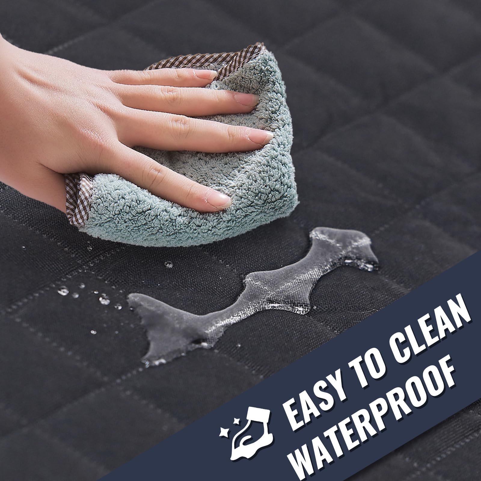 Fidozen Premium Dog Car Seat Cover For Back Seat - Heavy-Duty Hammock Style With Seat Belt, Waterproof, Anti-Slip, Scratch-Resis