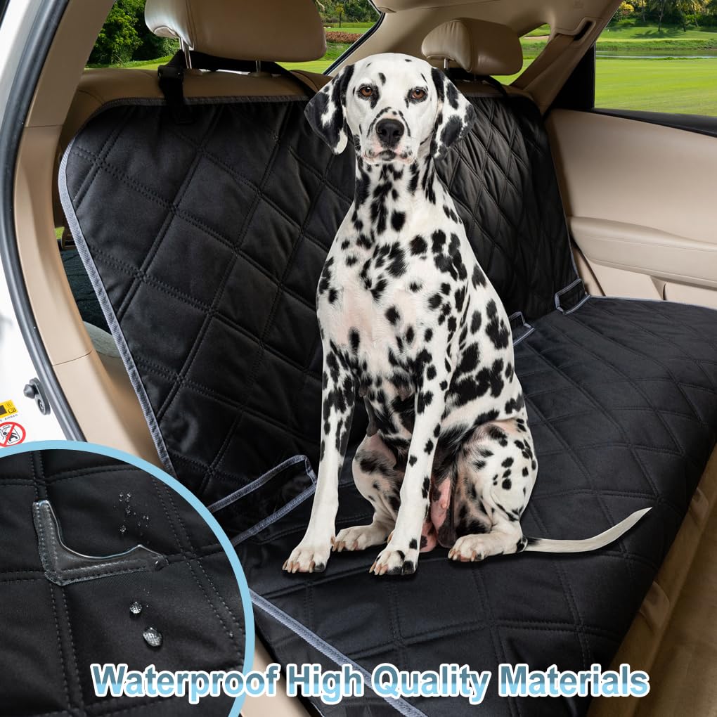 Zq Bench Car Seat Cover For Dogs, Waterproof Rear Seat Protector Stays Securely In Place For Pets, Dog Backseat Cover Fit For St