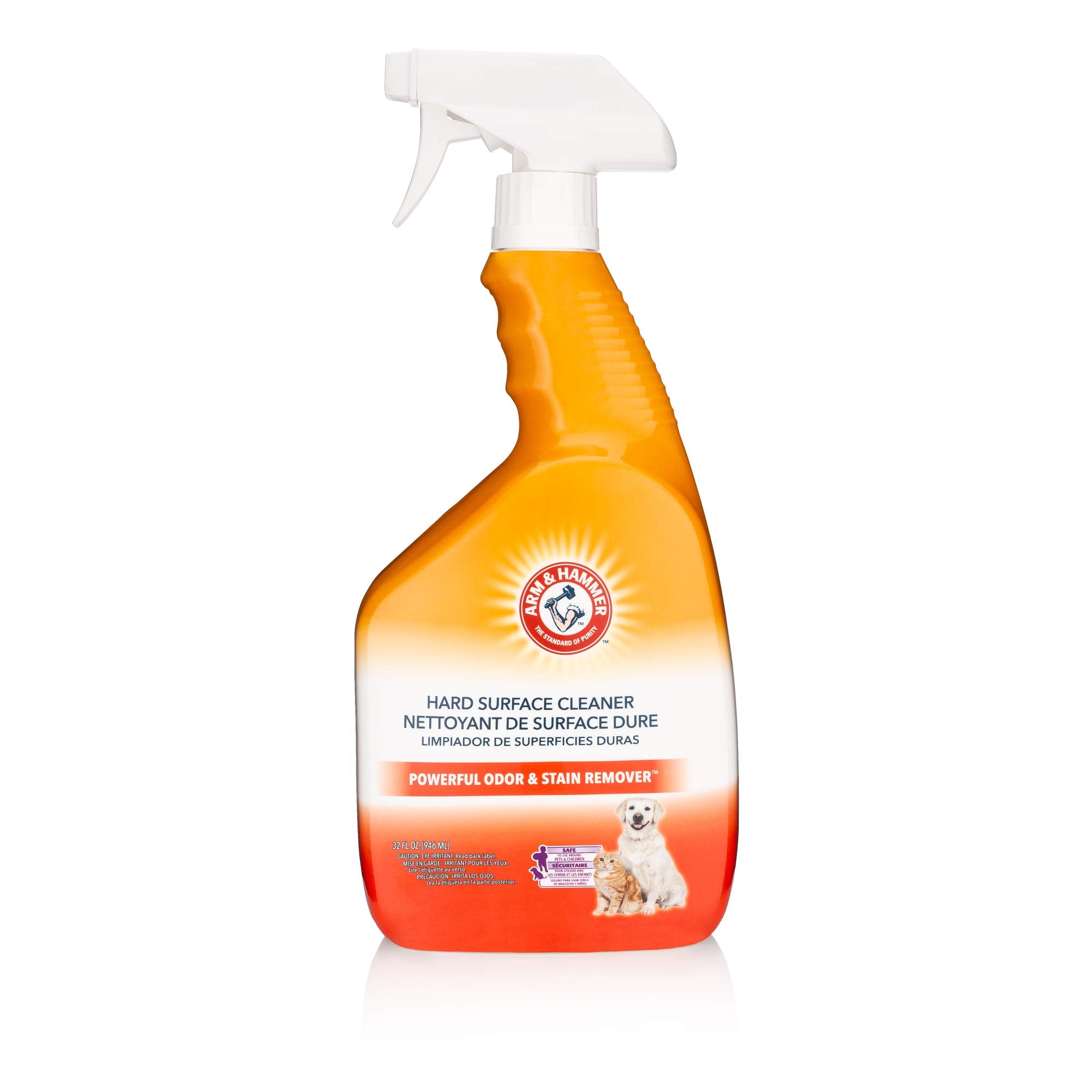 Arm & Hammer Pet Fresh Stain Remover For Hard Surfaces, Removes Odor And Stains, Neutralizes Pet Odors, 32Oz Bottle