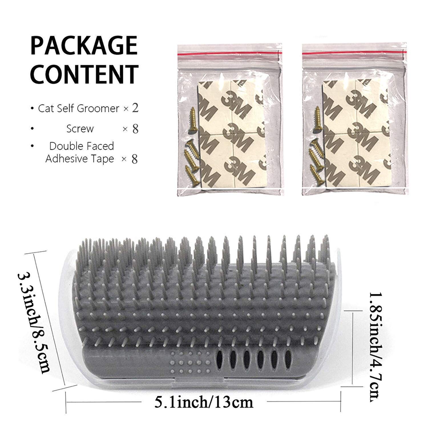 Kingtree Cat Corner Scratcher Self Groomer With Catnip, 2 Pack Softer Cat Face Scratchers Wall Corner Grooming Massage Combs For Long & Short Fur Cats