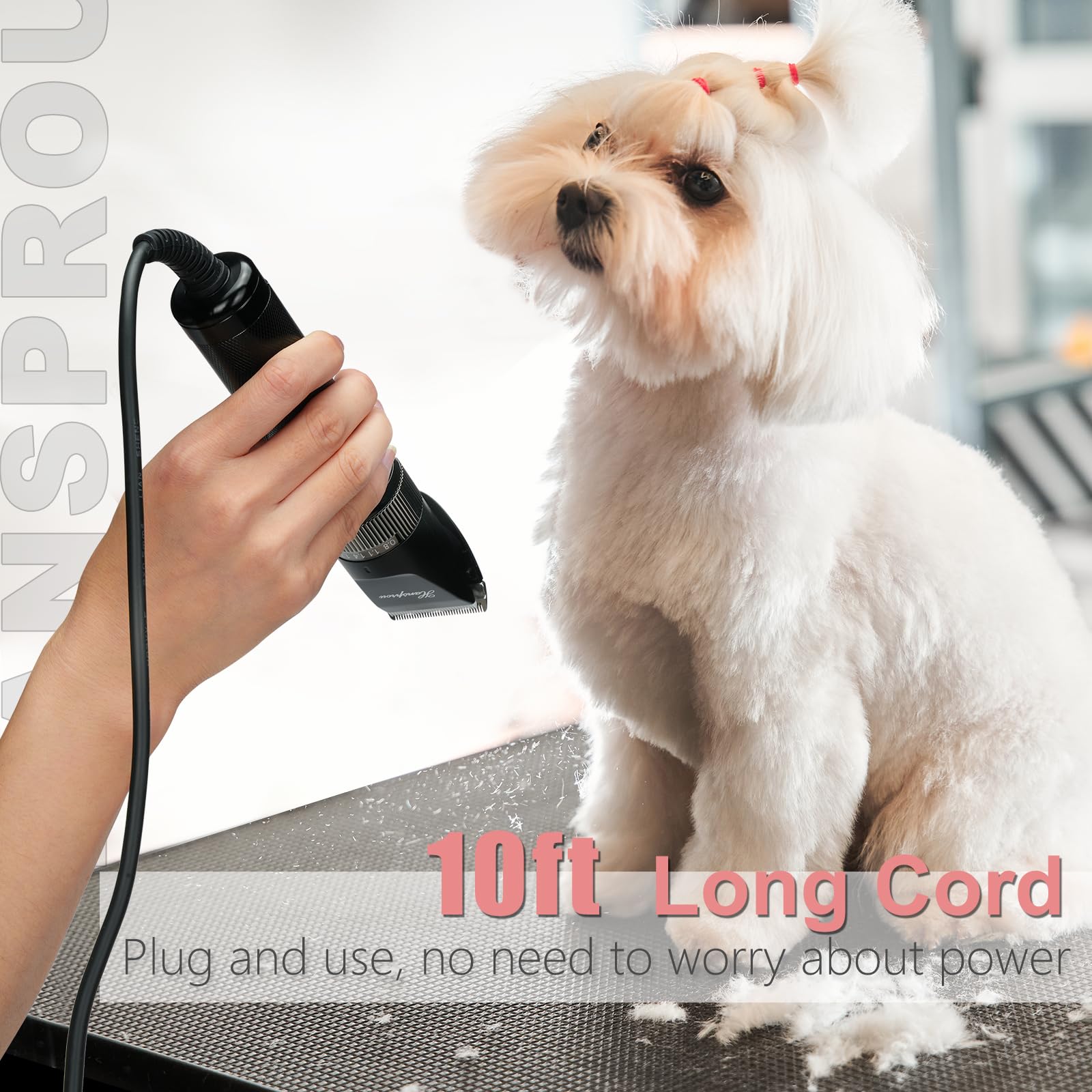 Hansprou Dog Grooming Clippers,Upgraded 36V Heavy Duty Dog Clippers,Professional Dog Shaver for Thick Coat,Corded Pet HairTrimme
