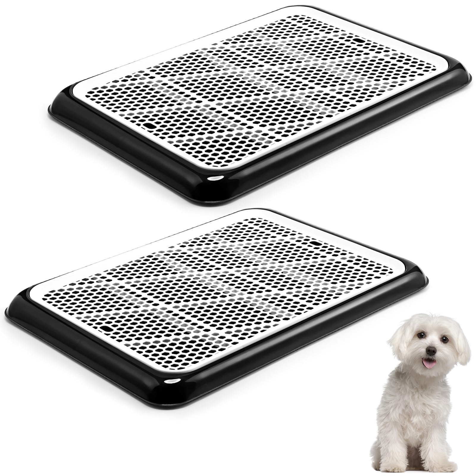 Mifoci 2 Pcs Dog Pee Pad Holder Potty Tray Portable Dog Litter Box Toilet Training For Indoor Outdoor Small Medium Large Pet Pup