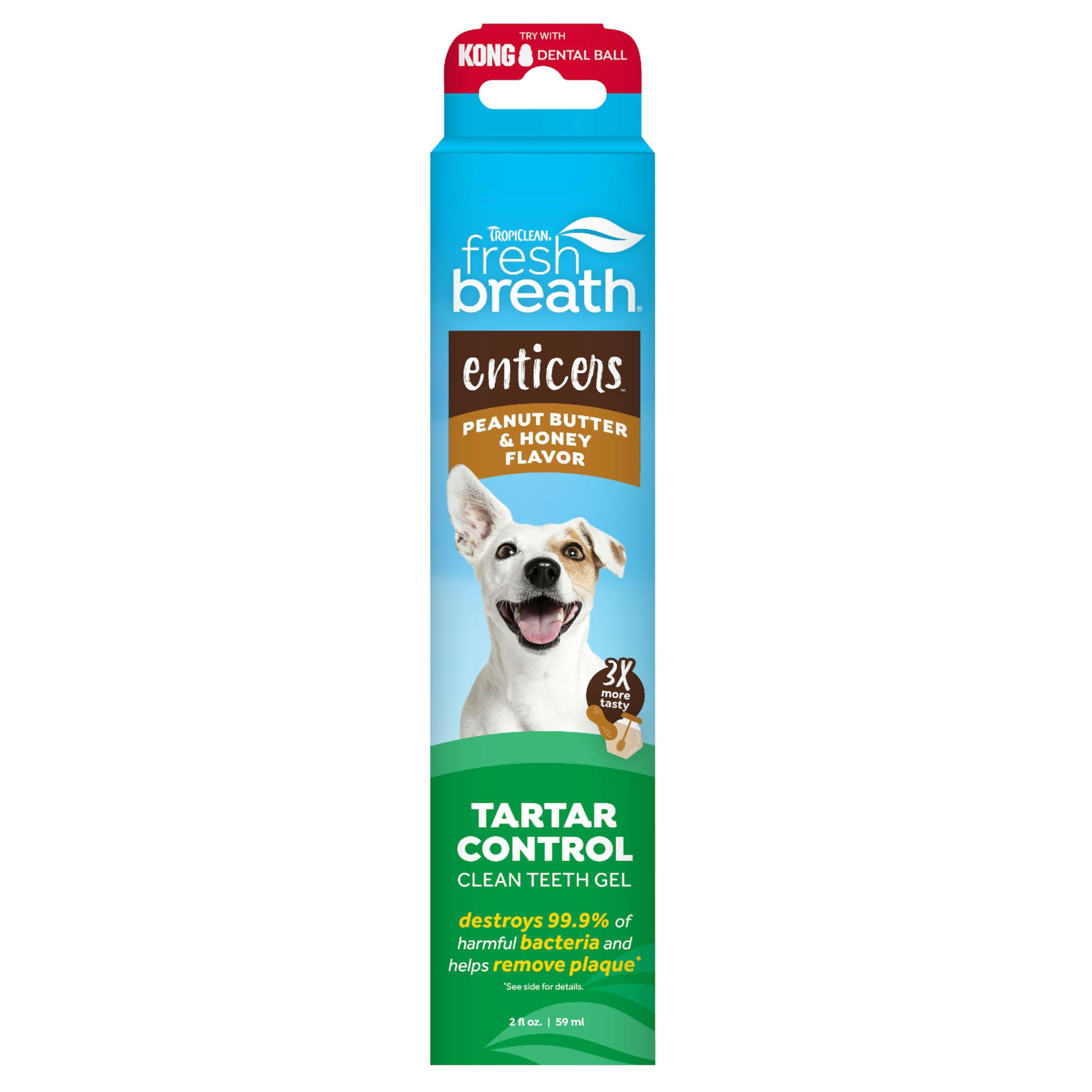 TropiClean Fresh Breath - Dog Toothpaste - Dog Teeth Cleaning Peanut Butter & Honey Flavor - Freshens Breath and Cleans Teeth - 