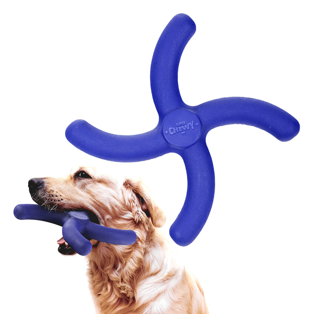 Tuff Pupper Superchewy Tough Boomerang Toy Strong Natural Rubber | Great Dog Fetch Toy | Toy For Dogs | Ultra Durable Chew Toy F